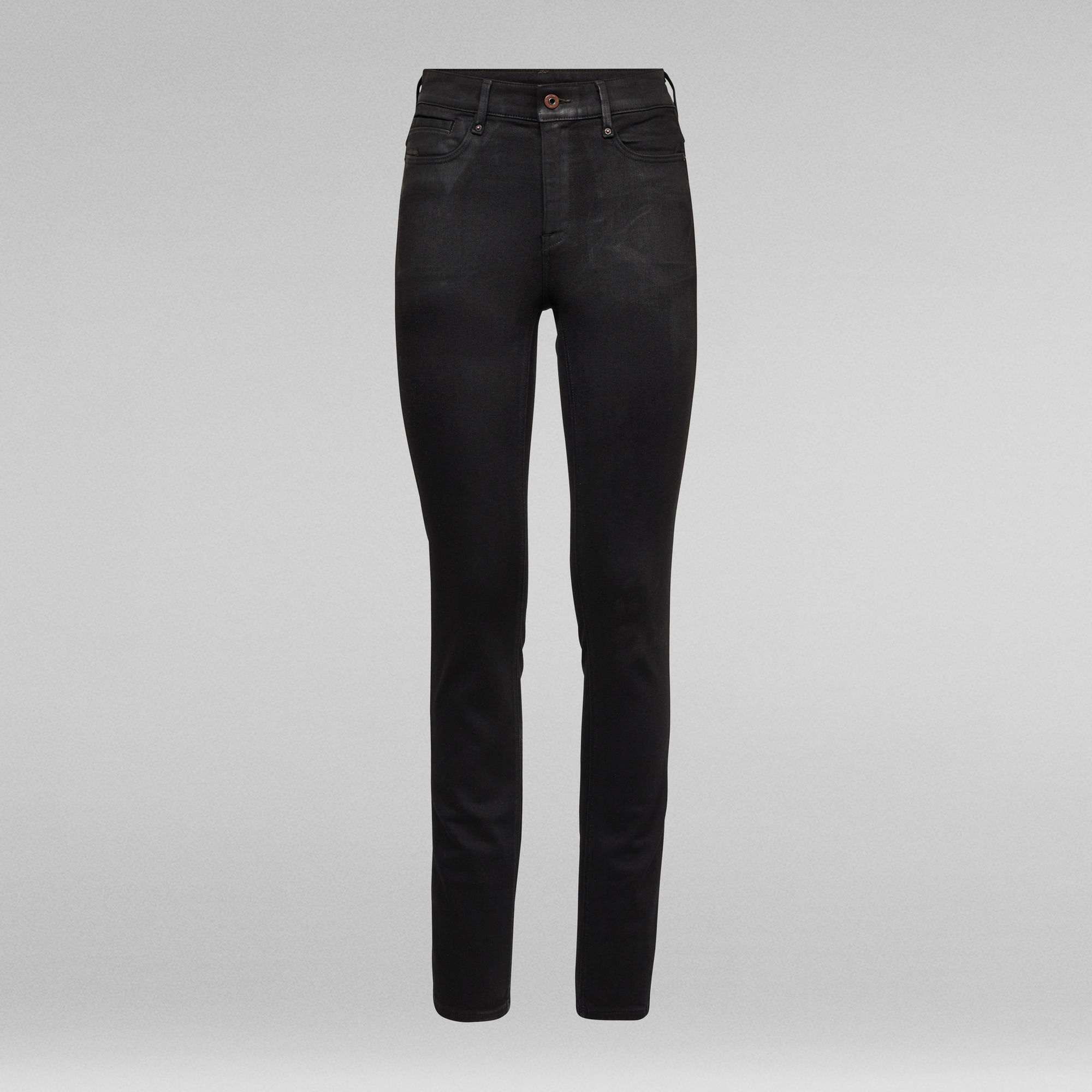 

Noxer Navy High Straight Jeans - Zwart - Dames