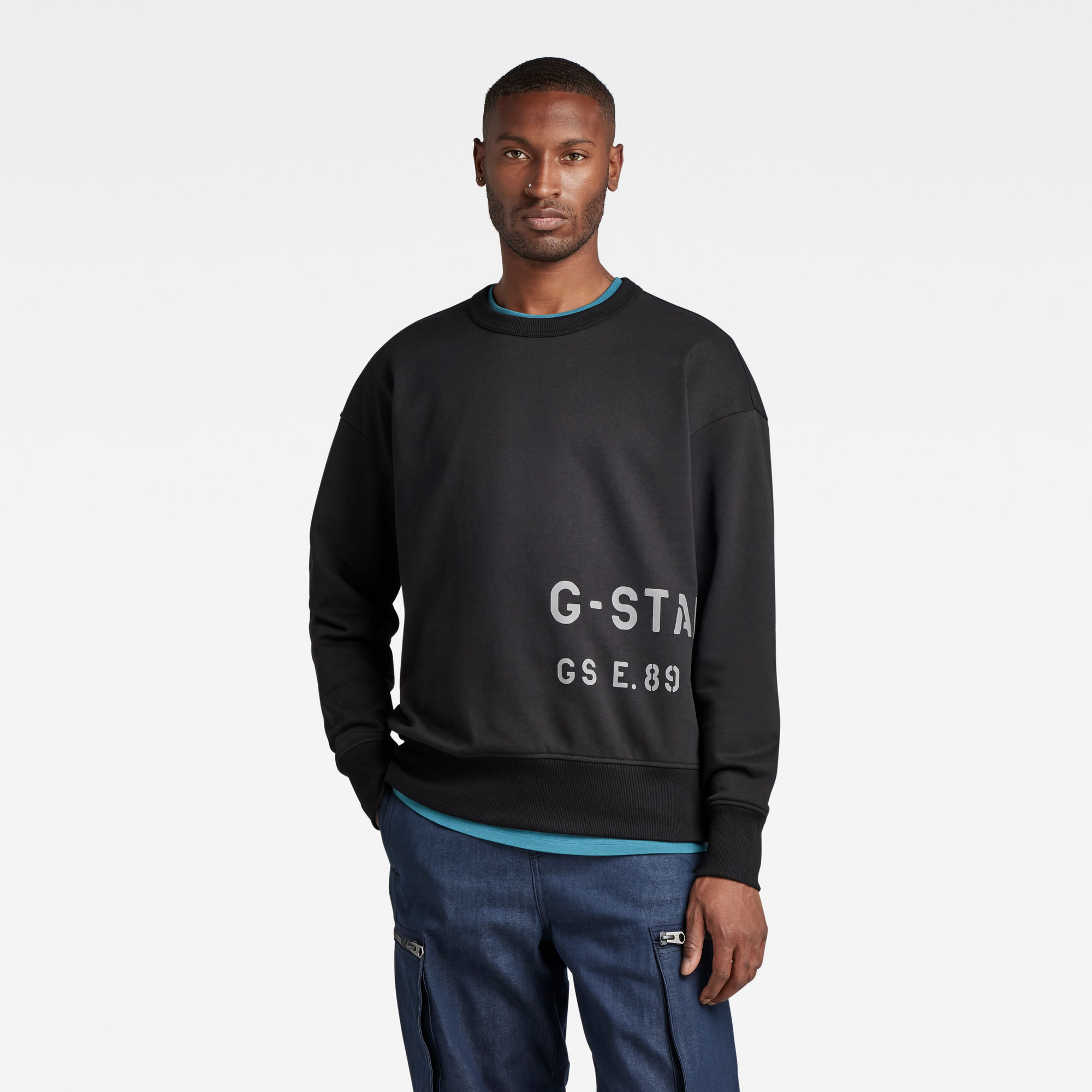 

Multi Graphic Oversized Sweatshirt - Schwarz - Herren