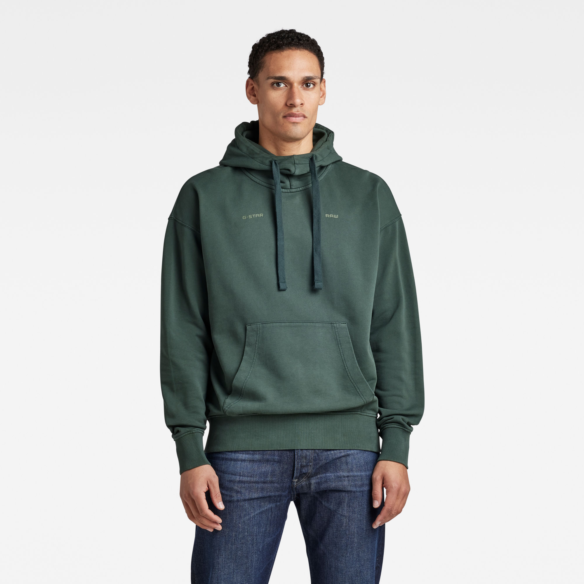 

Garment Dyed Oversized Hoodie - Groen - Heren