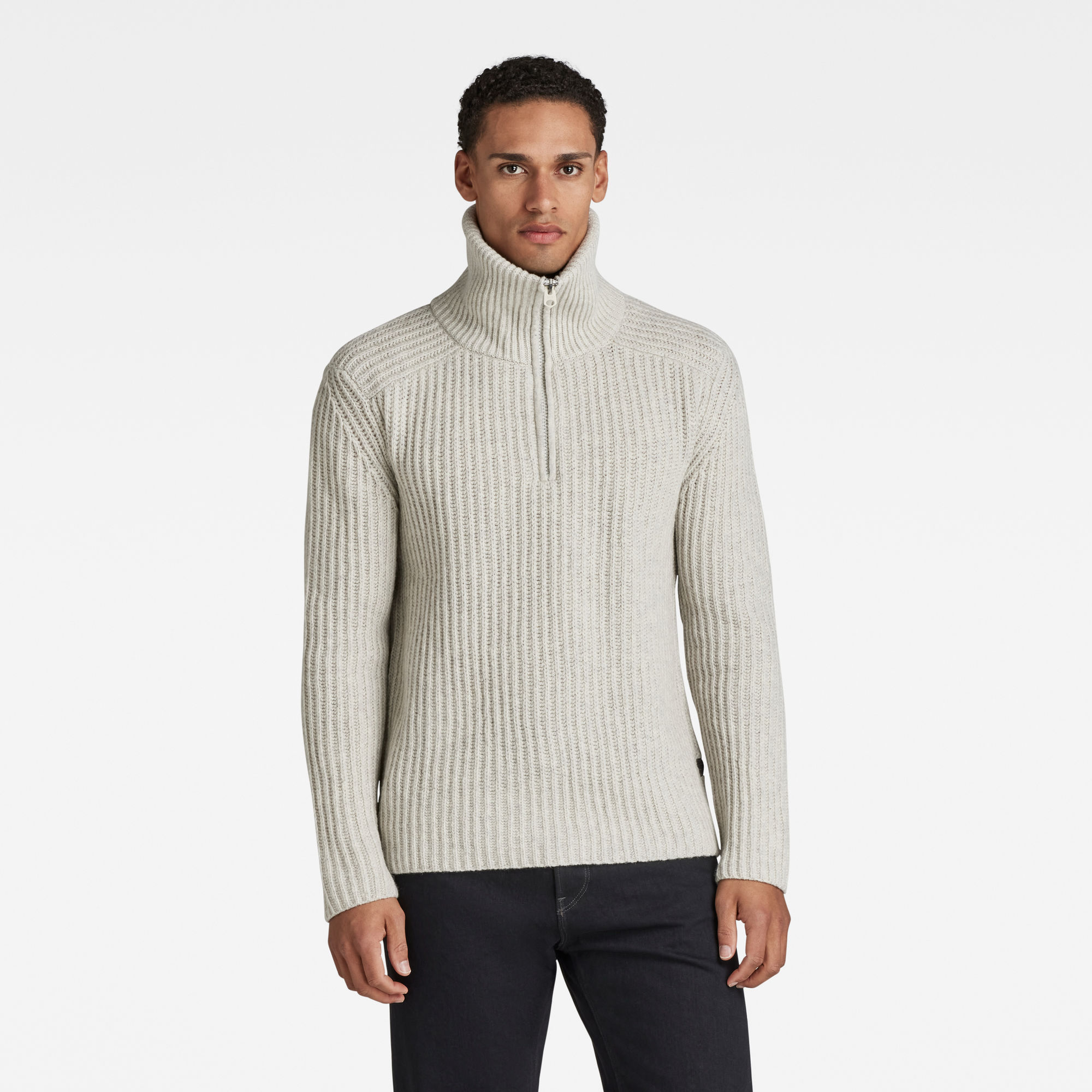 

Chunky Skipper Knitted Sweater - Beige - Men