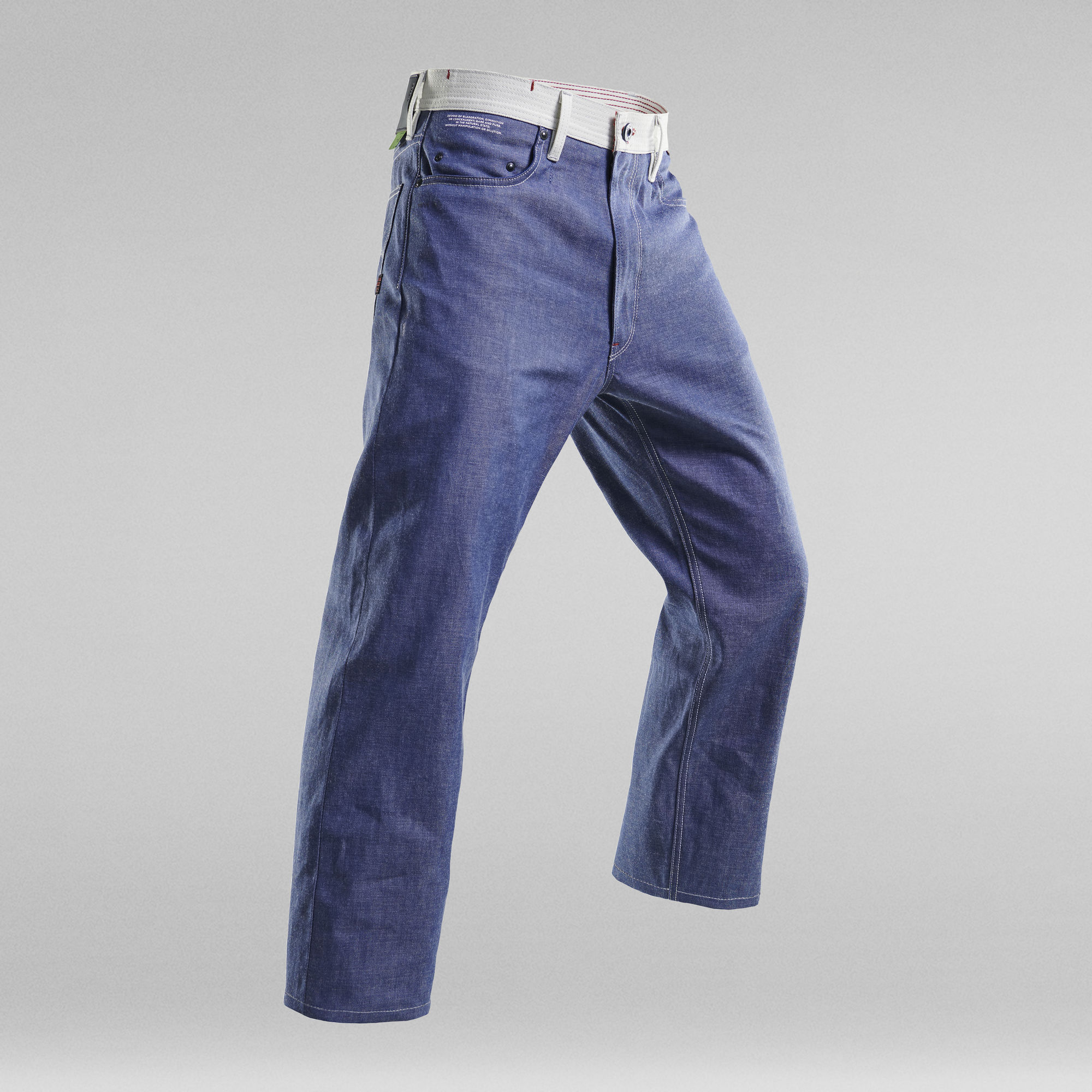 

E Type 49 Relaxed Straight Selvedge Jeans - Medium blue - Men