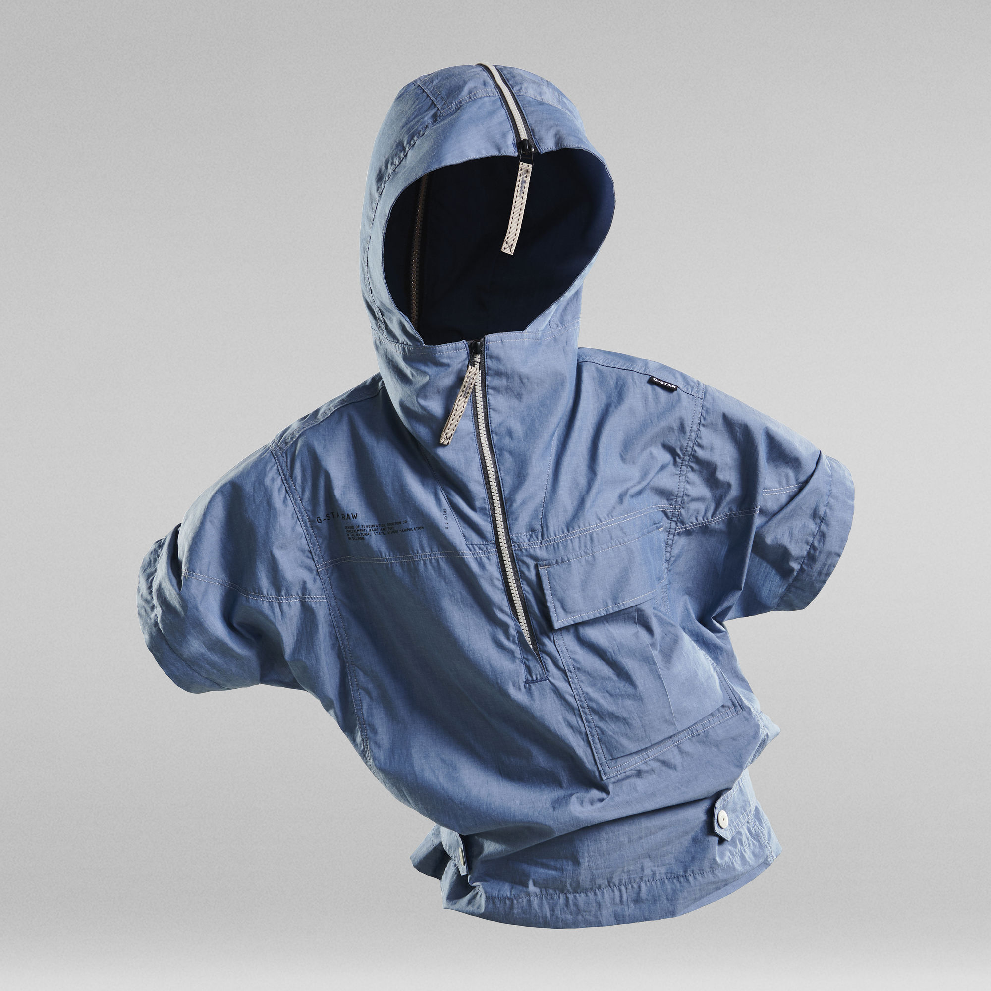 

E Zipped Anorak - Medium blue - Women