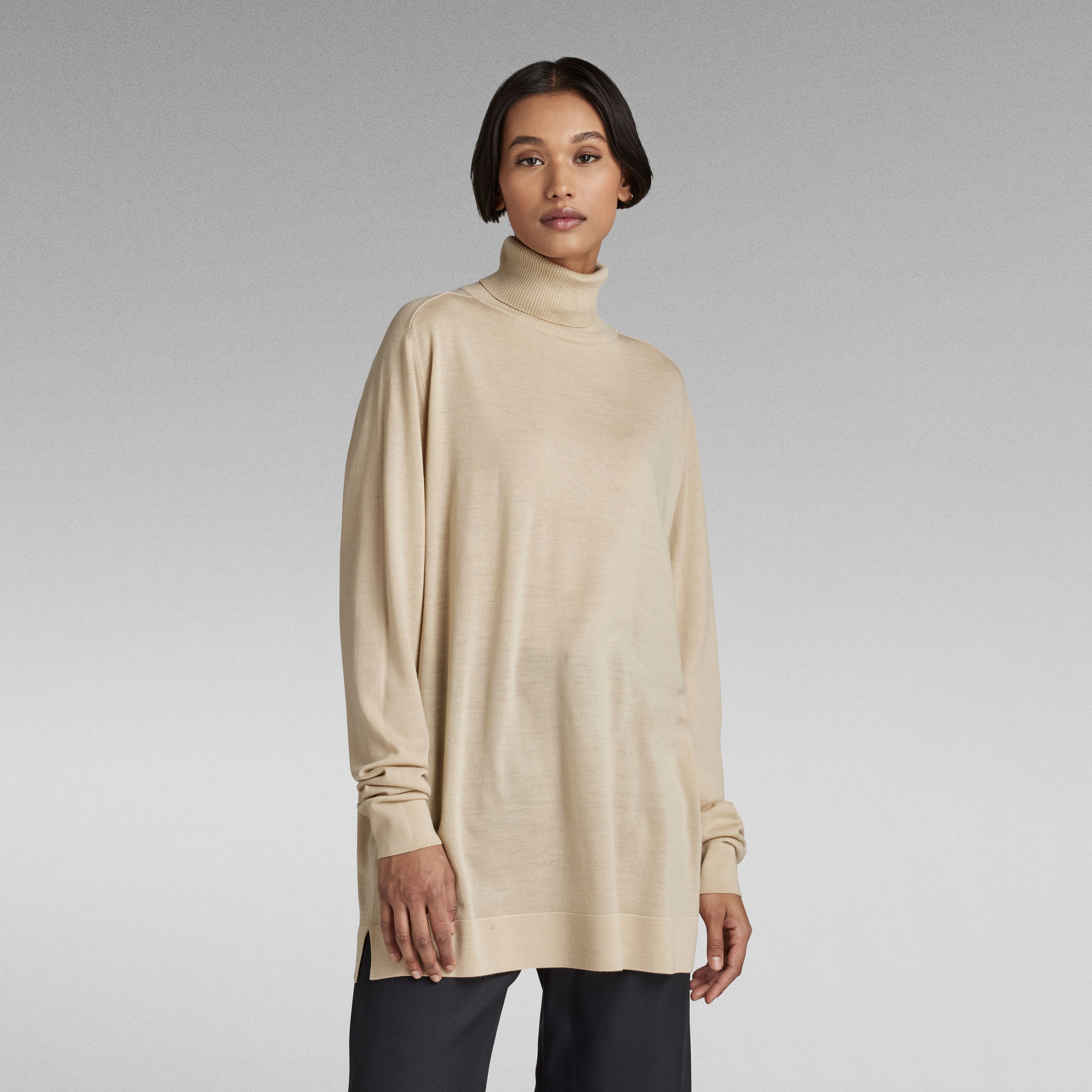 G-Star RAW Gebreide Coltrui Loose - Beige - Dames