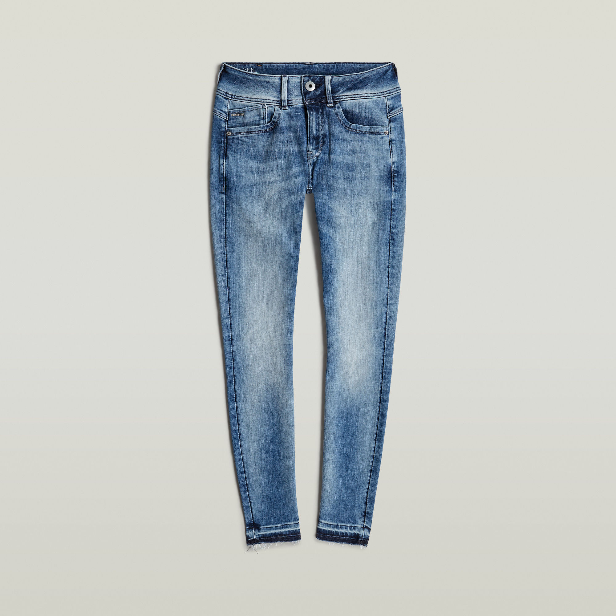 G-Star RAW Lynn Mid Skinny Ripped Edge Ankle Jeans Lichtblauw Dames