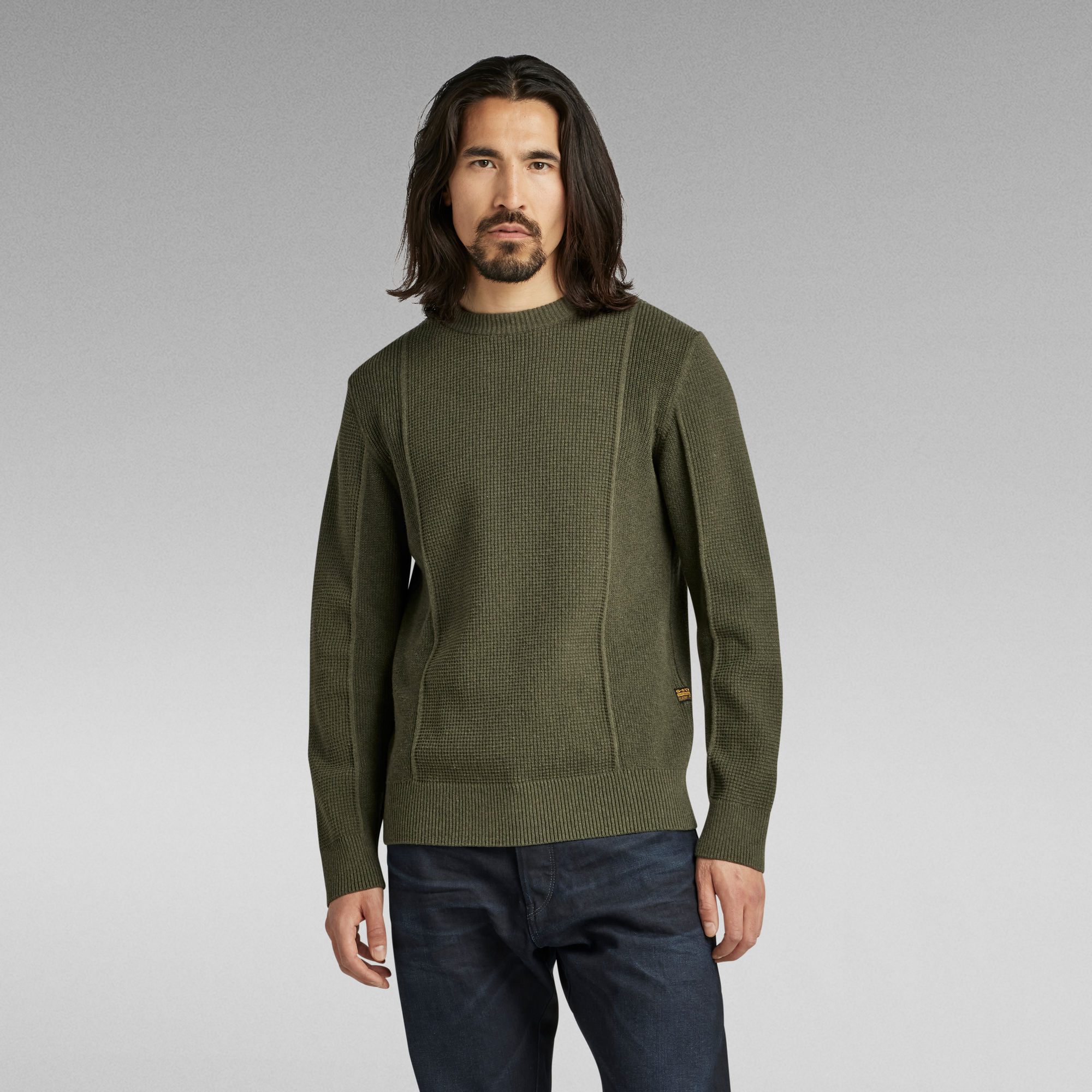 

Knitted Sweater Structure - Green - Men