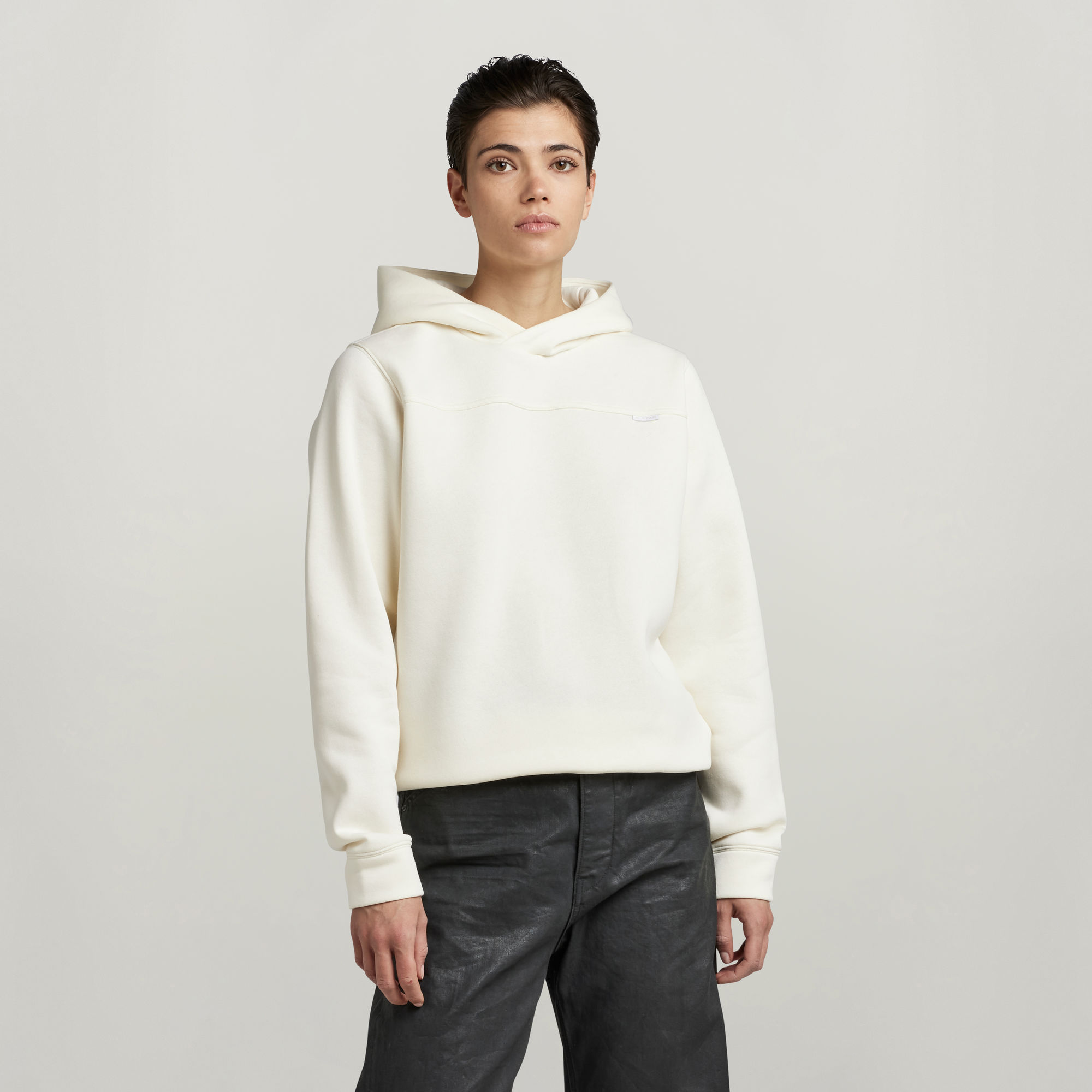 G-Star Women Thistle Back Graphic Hoodie White Size M