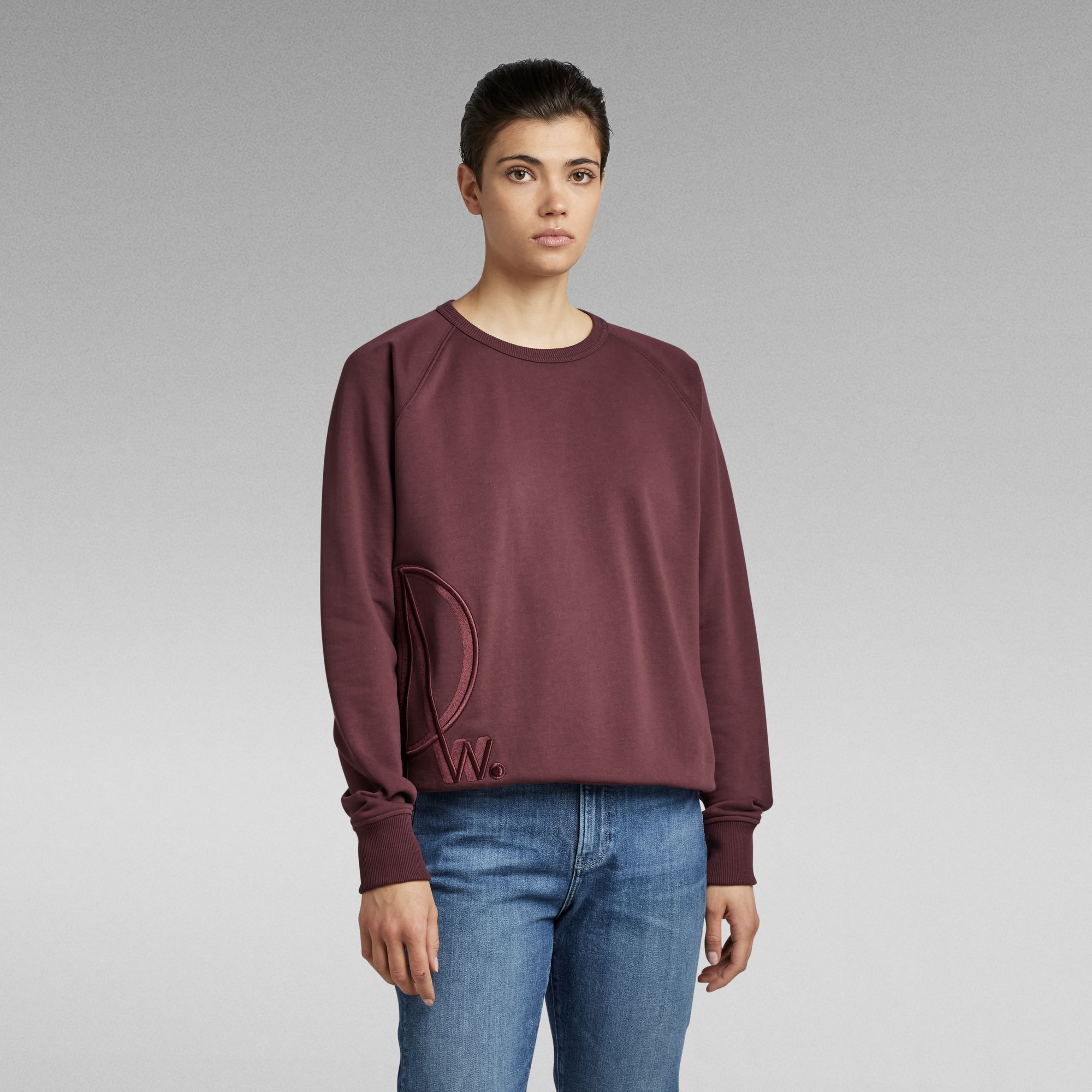 

RAW Embro Logo Sweater - Paars - Dames