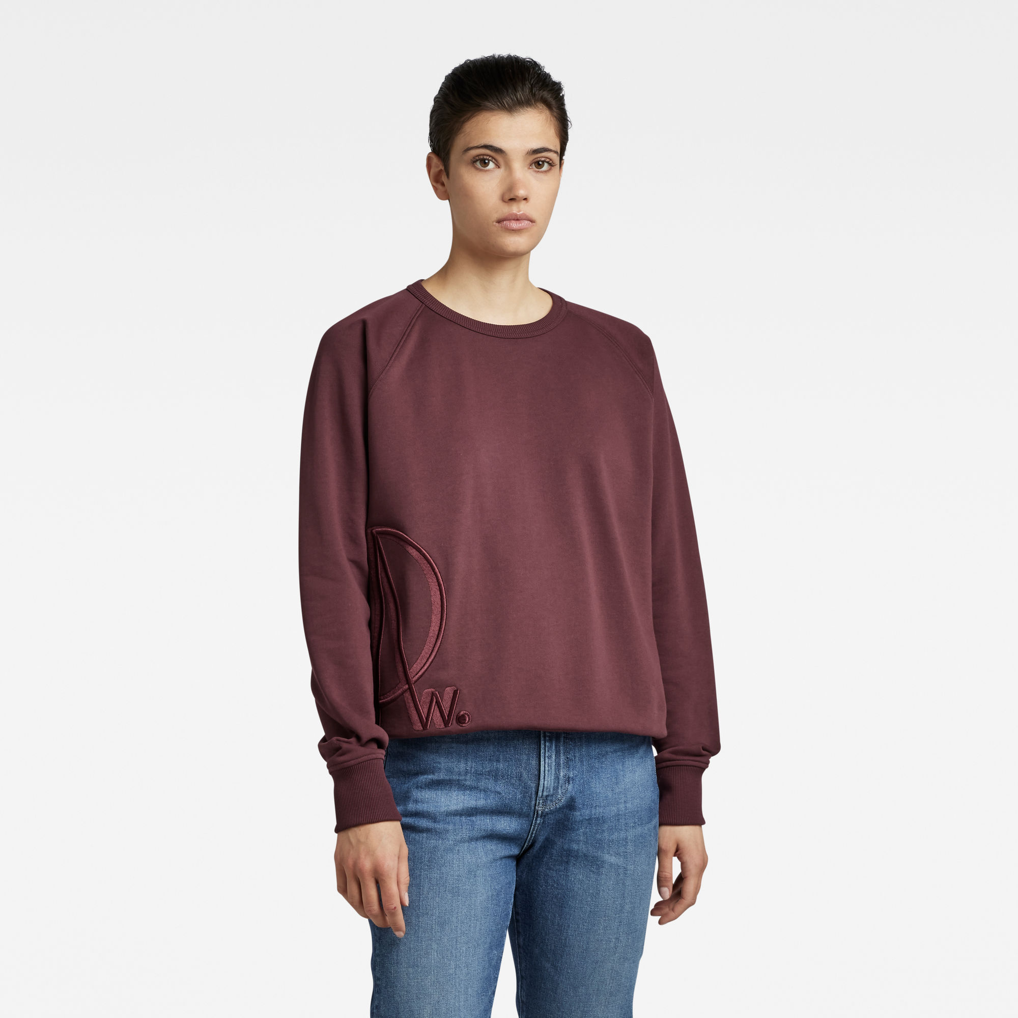 

RAW Embro Logo Sweatshirt - Lila - Damen