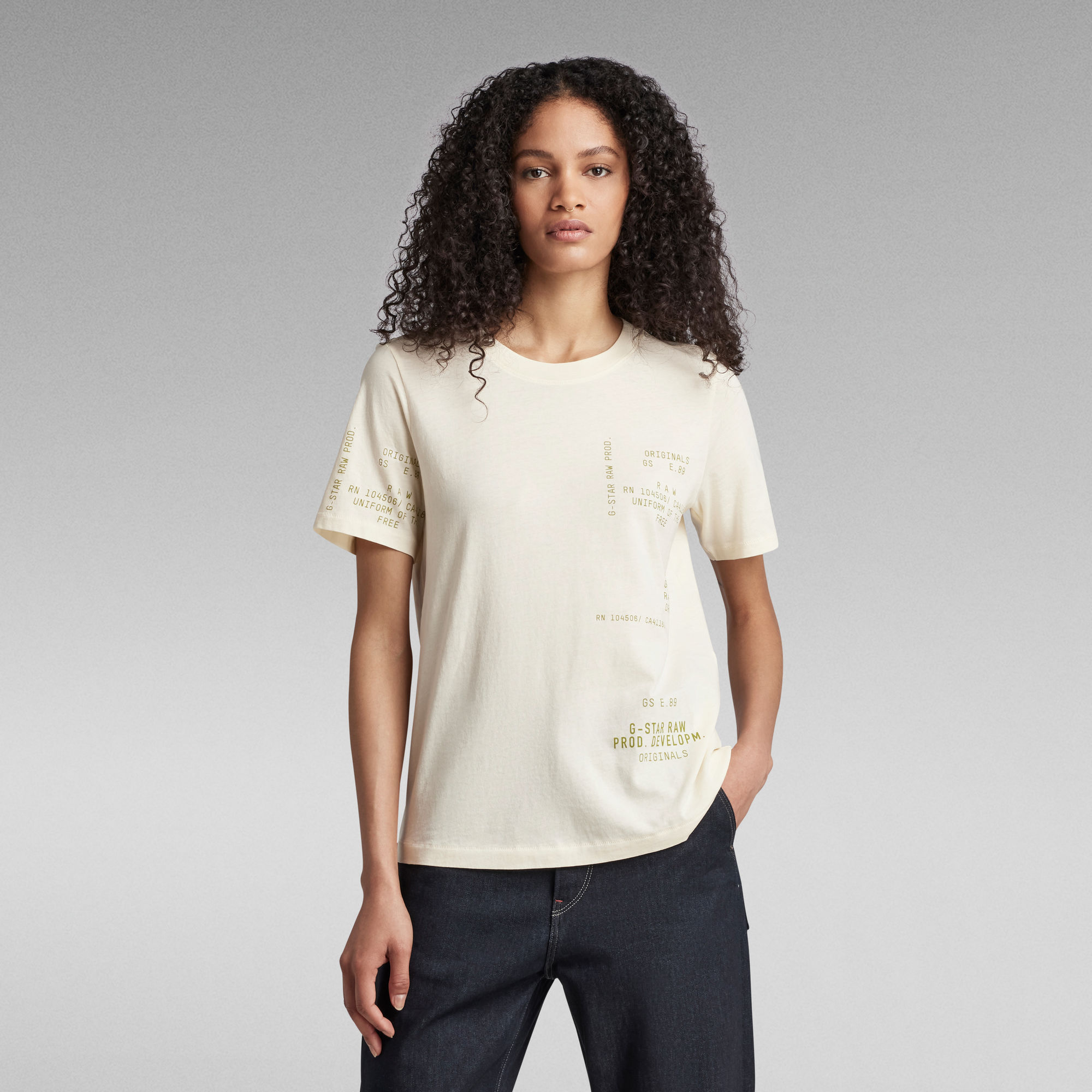 

Type Face Graphic T-Shirt - White - Women