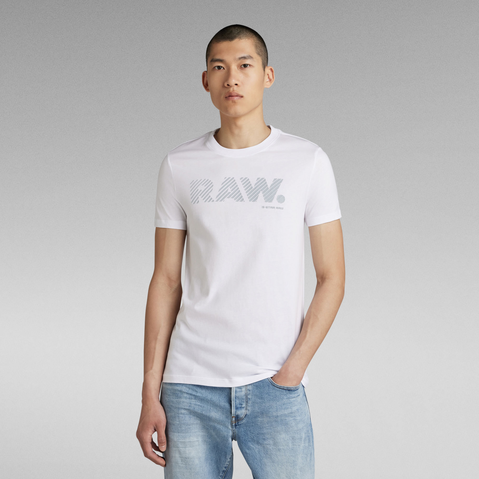 G-Star RAW 3D RAW. Logo Slim T-Shirt - Wit - Heren