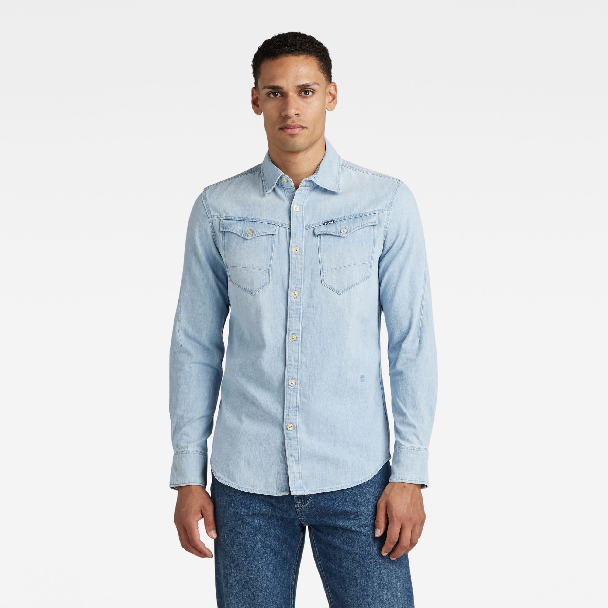 

Arc 3D Slim Shirt - Midden blauw - Heren