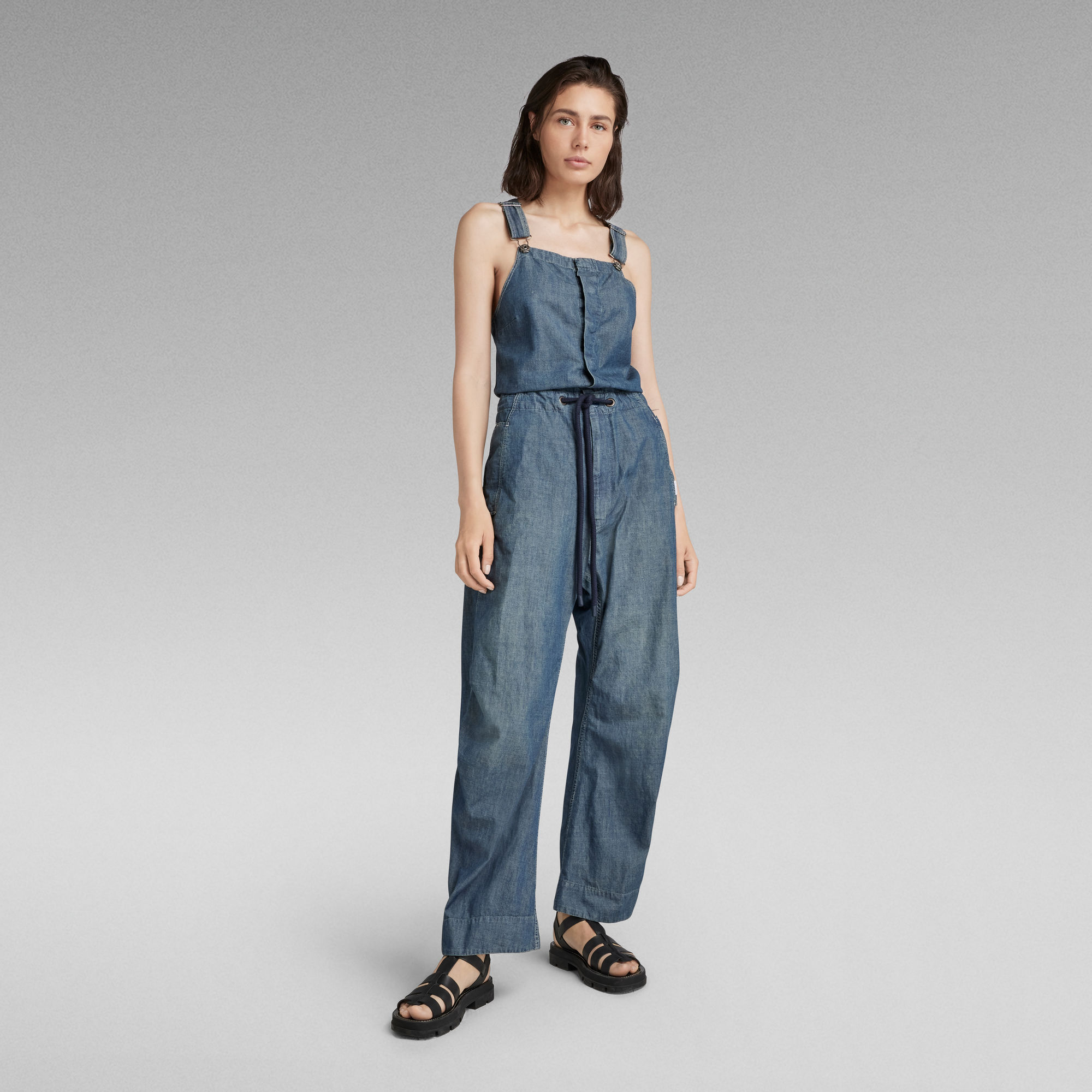 3D Bib Overall - Mittelblau - Damen