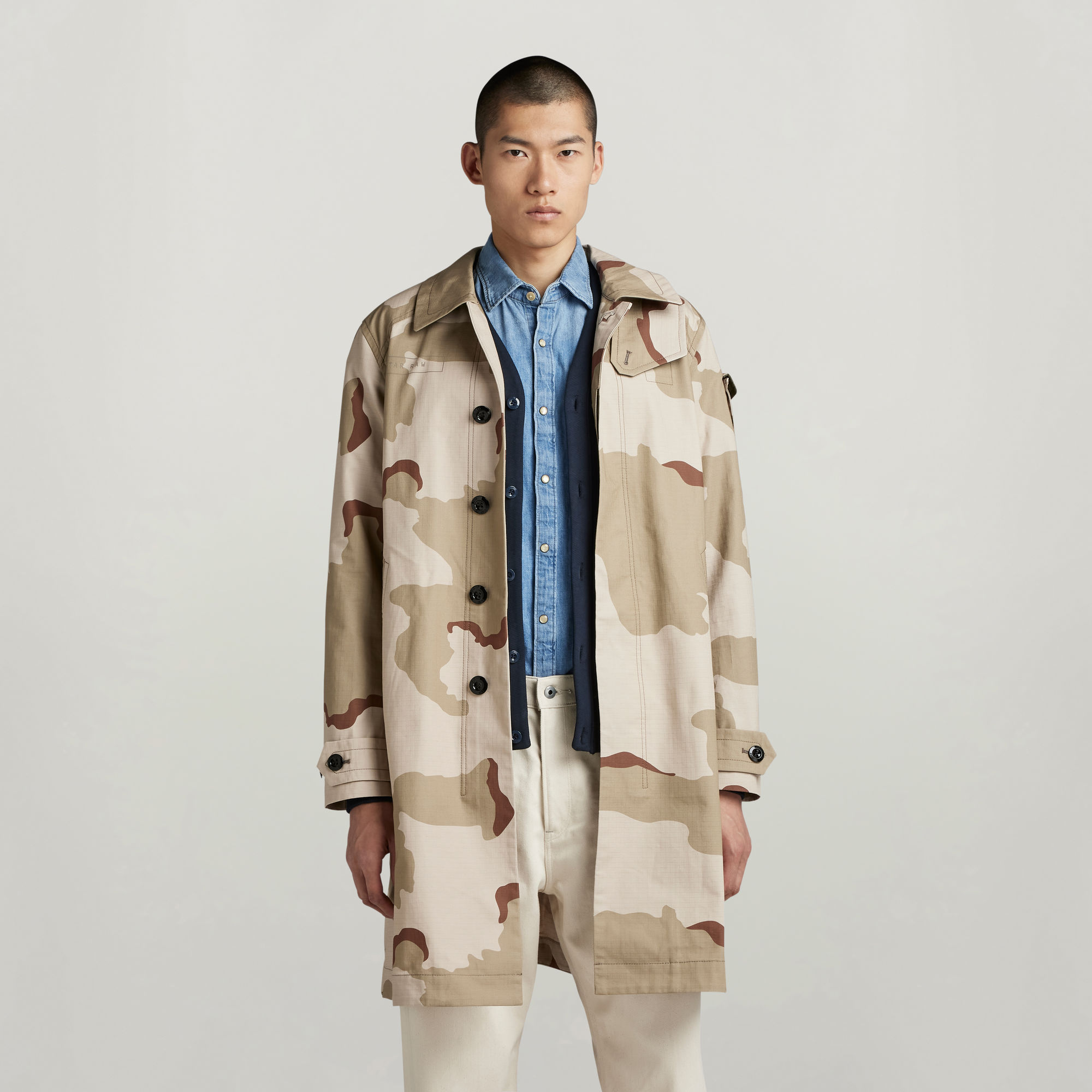 

Camo Trenchcoat - Meerkleurig - Heren