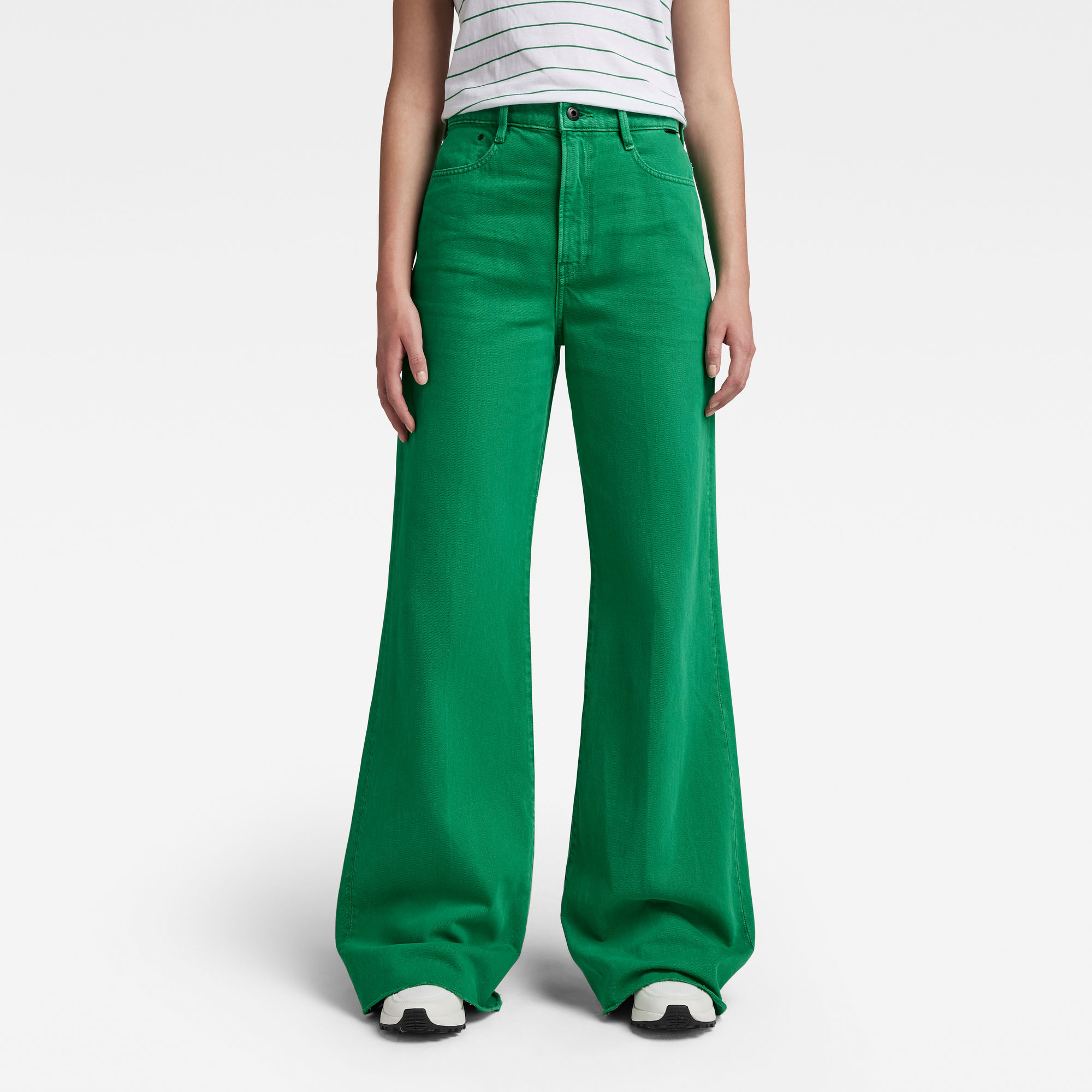 

Deck Ultra High Wide Leg Jeans - Groen - Dames