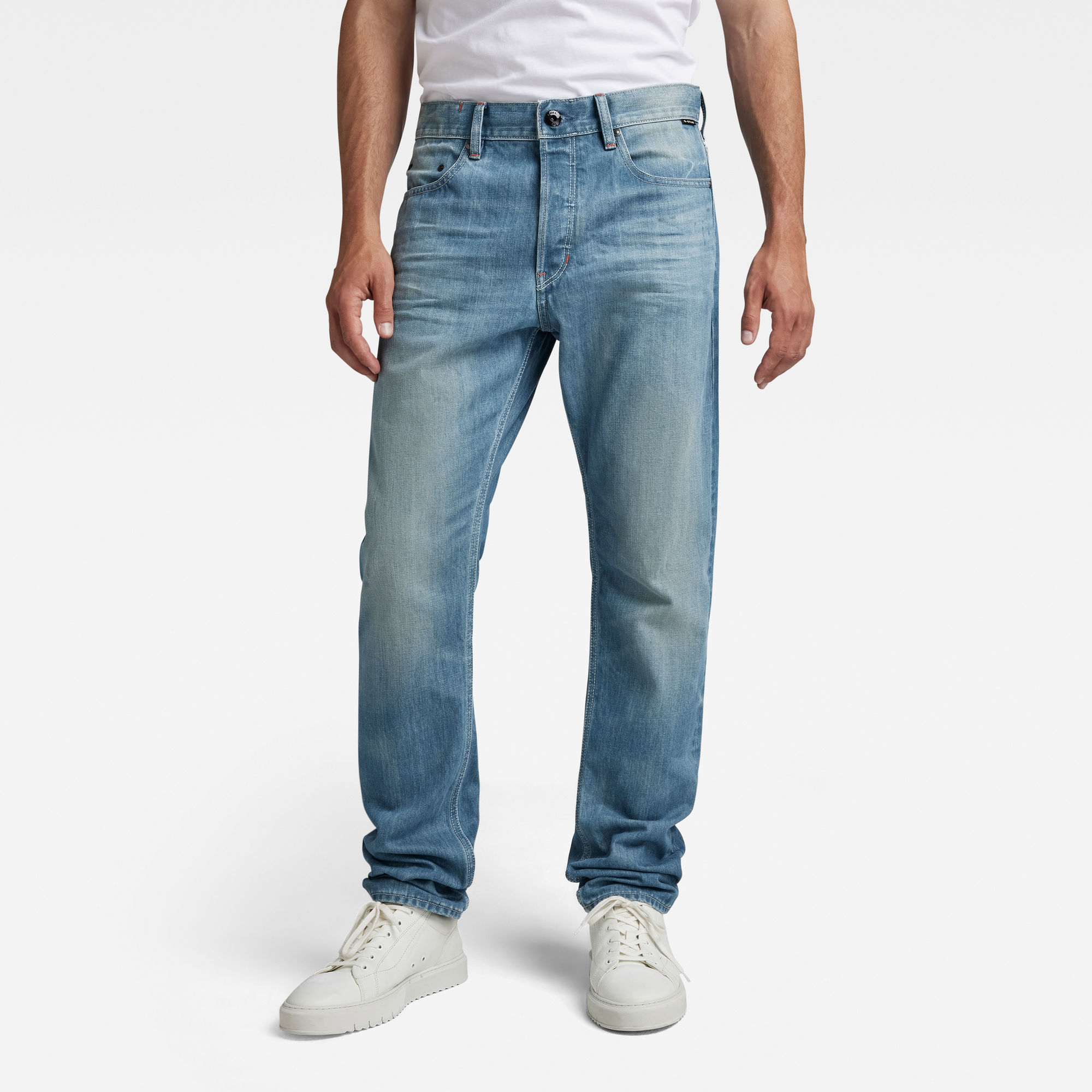 

Premium Triple A Regular Straight Jeans - Midden blauw - Heren