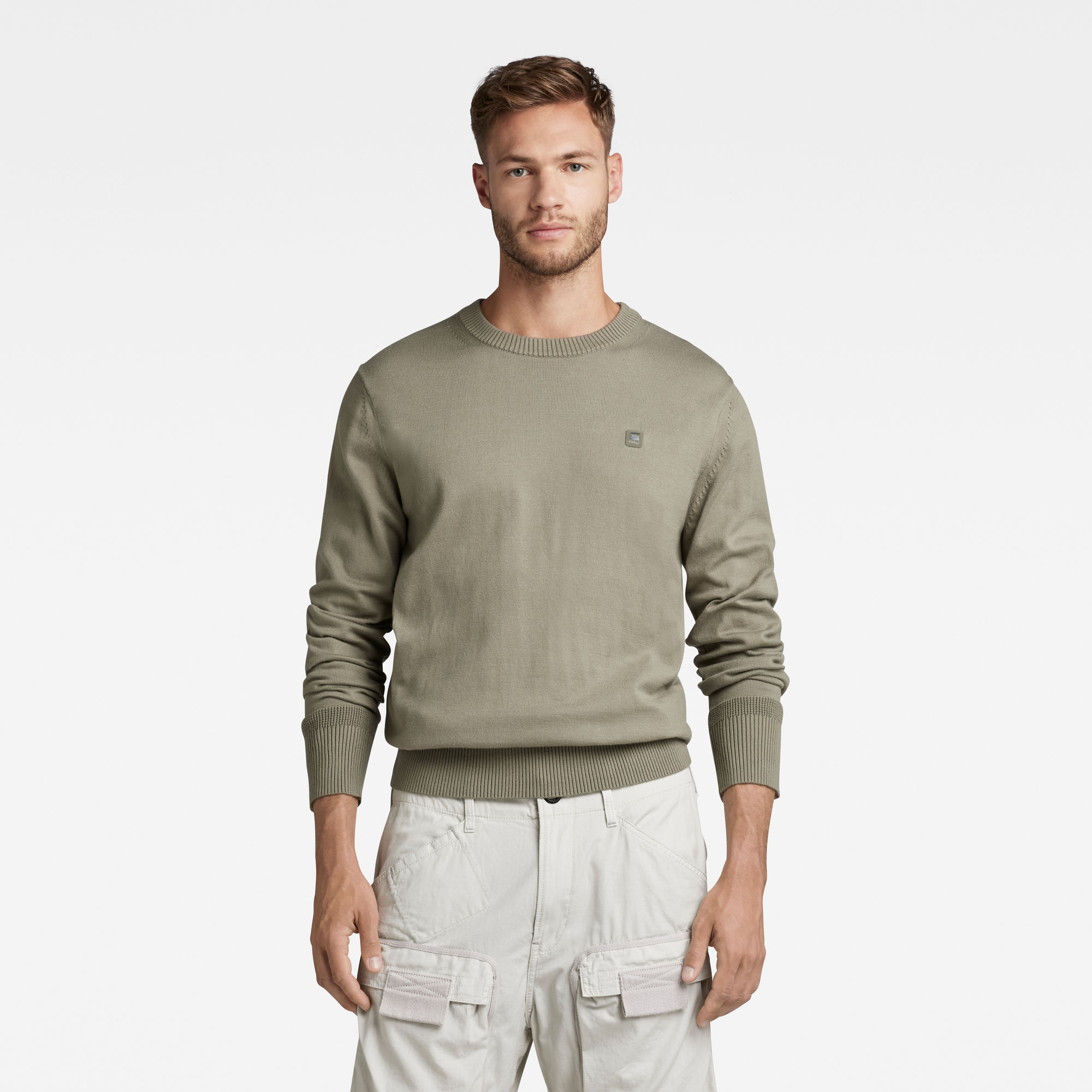 

Premium Core Knitted Sweater - Green - Men