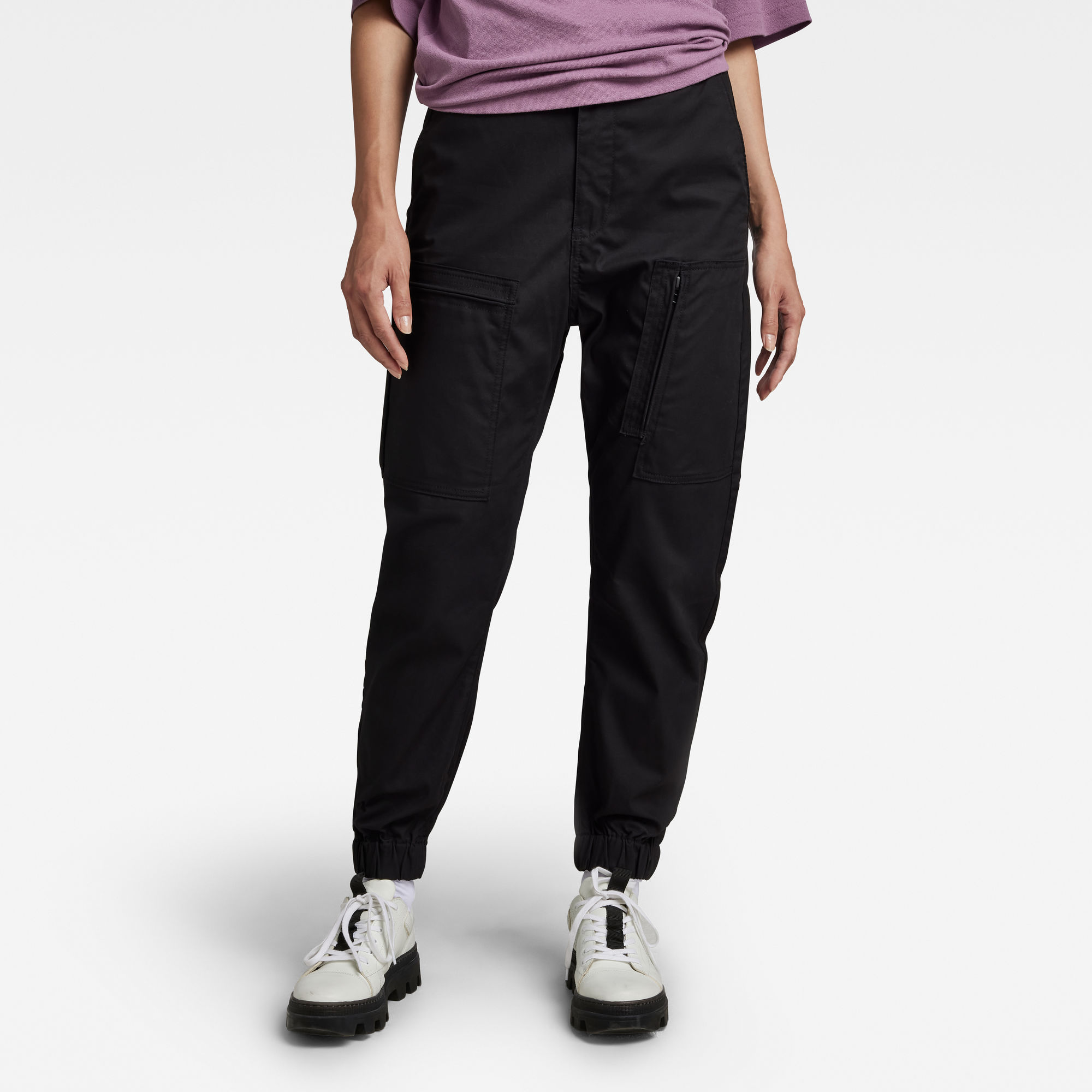 

Cargobroek Regular Boyfriend - Zwart - Dames
