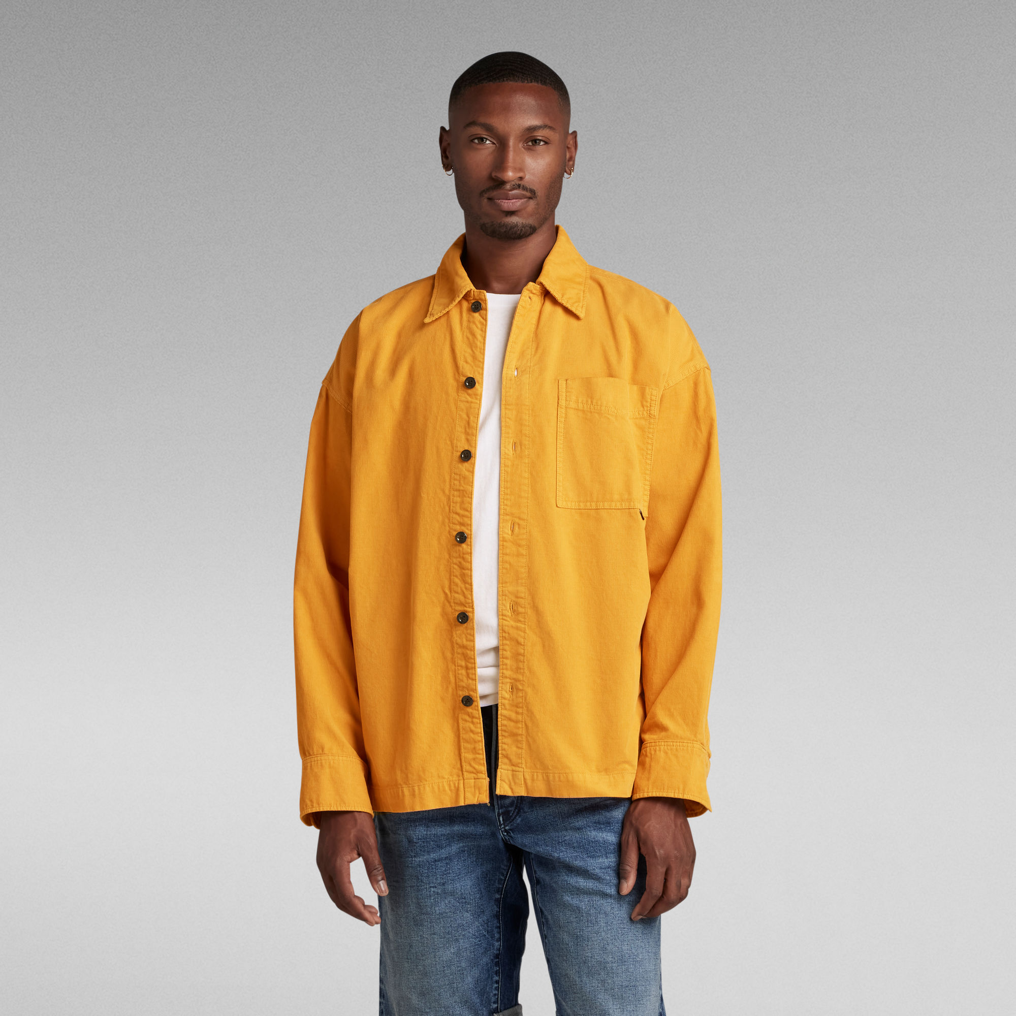 

Boxy Fit Shirt - Yellow - Men