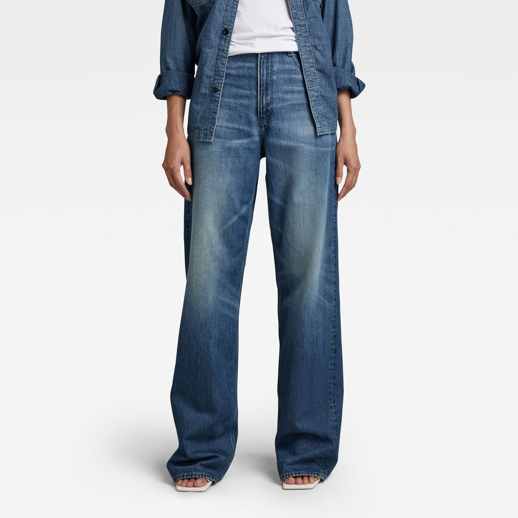 

Stray Ultra High Loose Jeans - Mittelblau - Damen