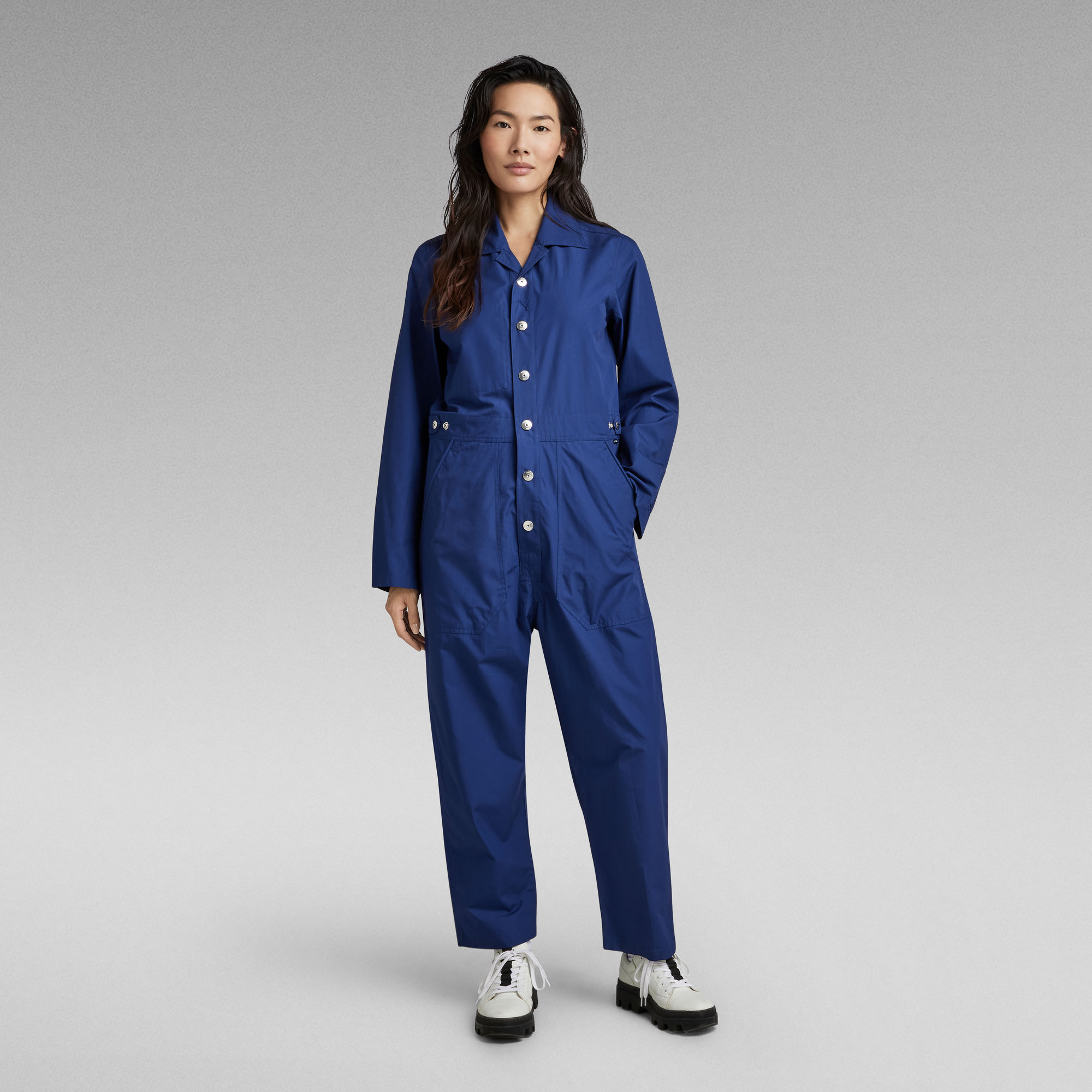 

Relaxed Jumpsuit - Medium blue - Women