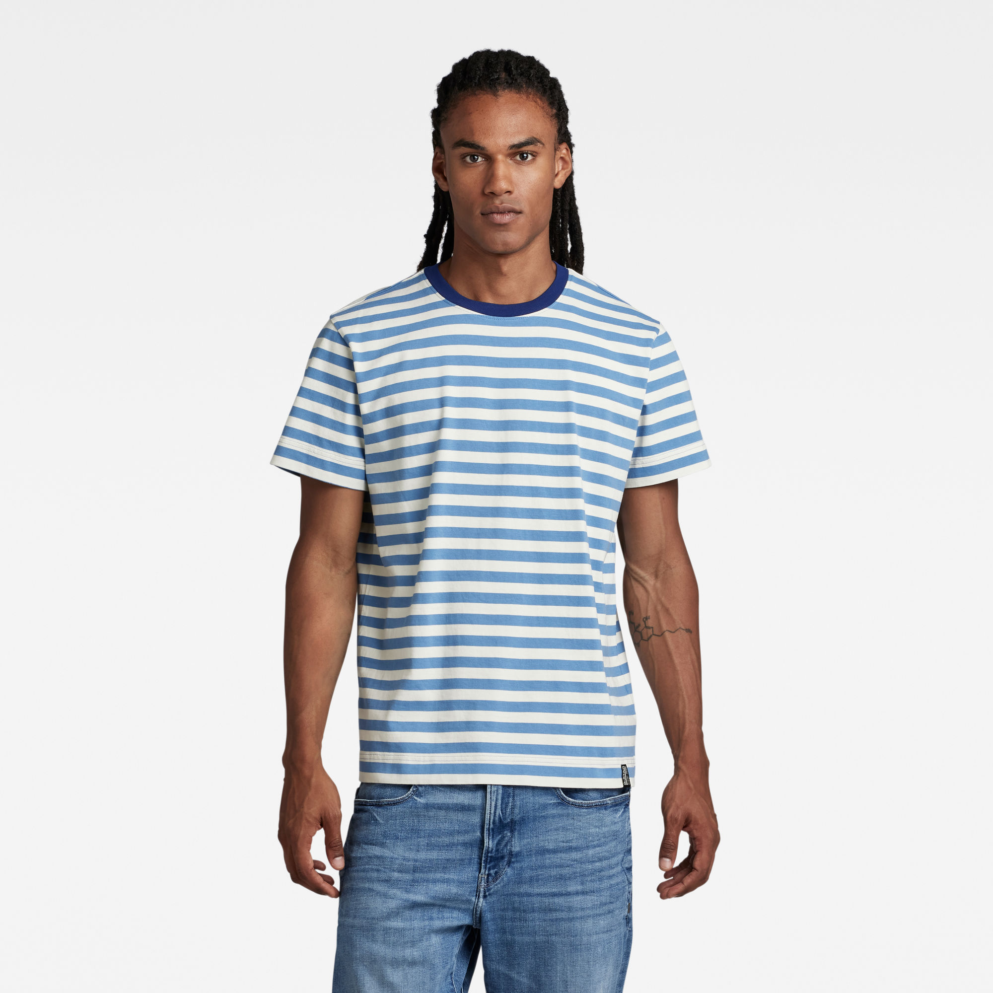 

Gestreept T-Shirt Essential Loose - Meerkleurig - Heren