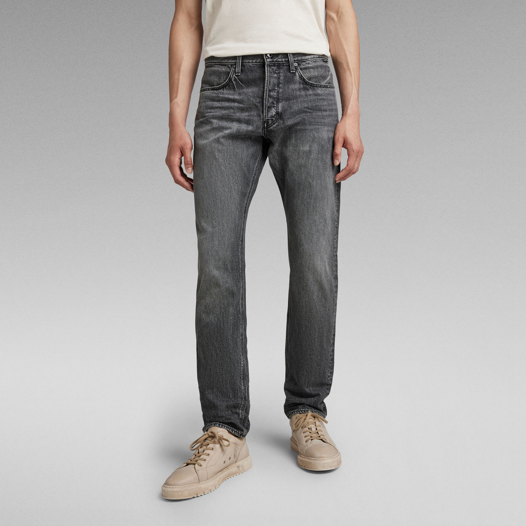 

Triple A Regular Straight Jeans - Grey - Men