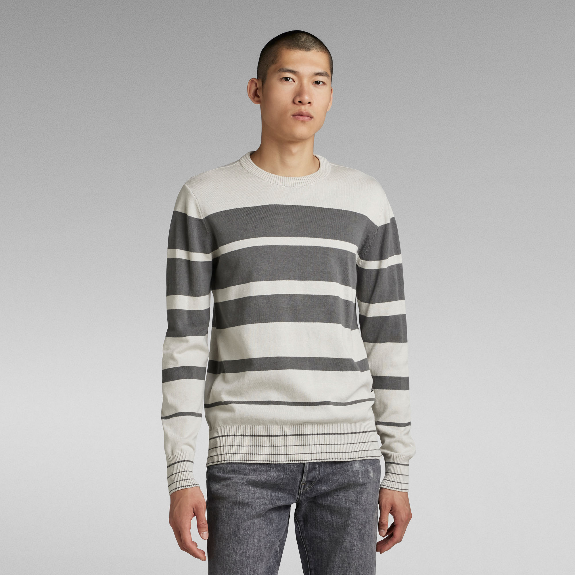 Irregular Stripe R Knitted Pullover - Mehrfarbig - Herren