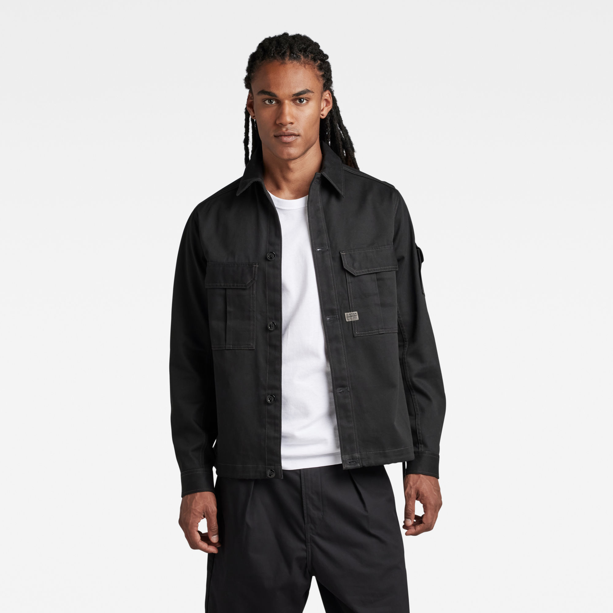 

2 Pocket Relaxed Shirt - Zwart - Heren