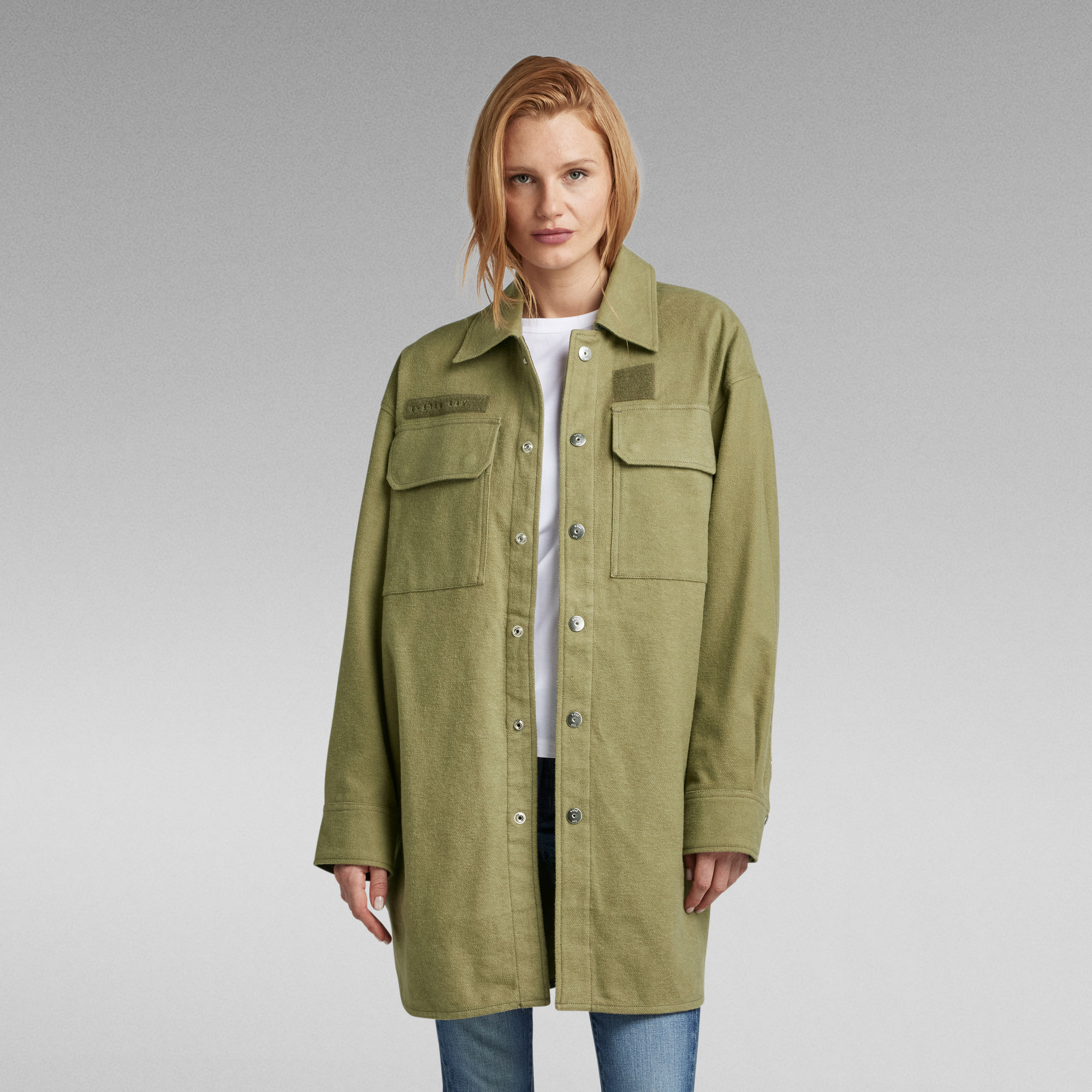 

Oversized Overshirt - Green - Women