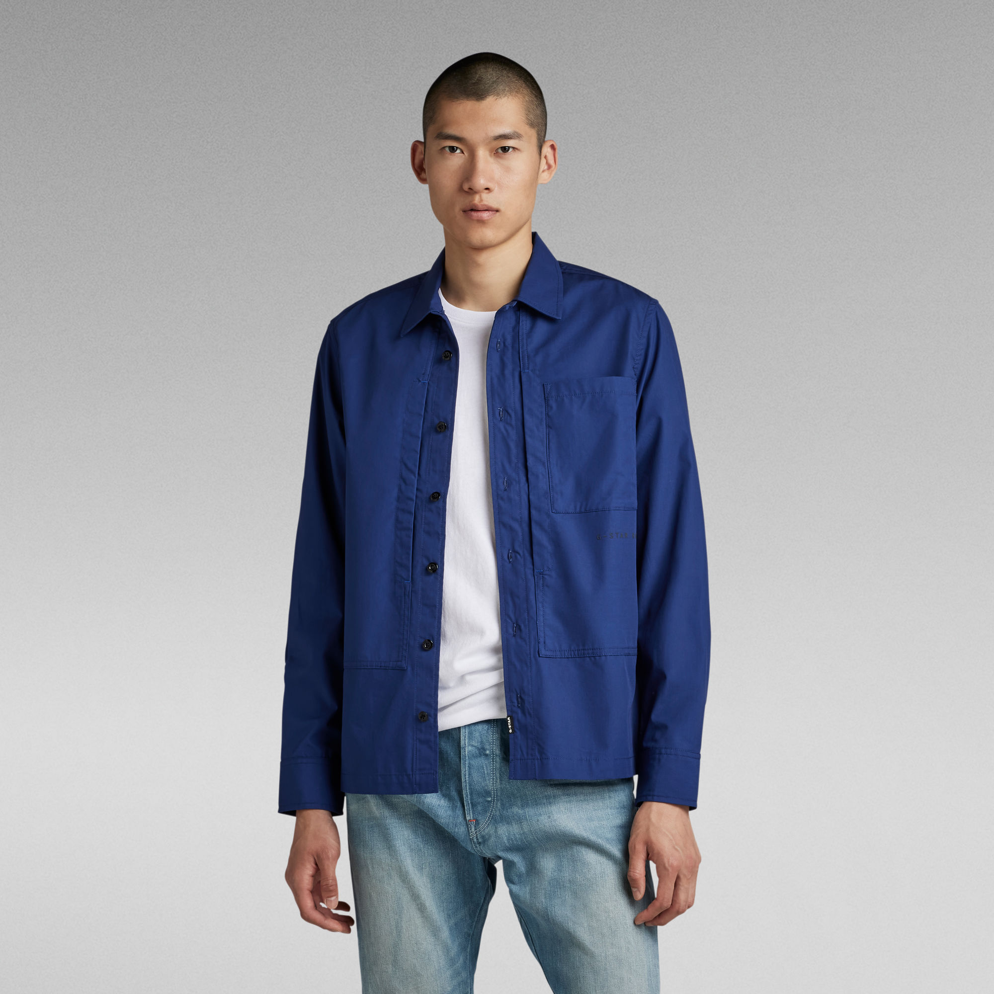 

Regular Shirt - Midden blauw - Heren
