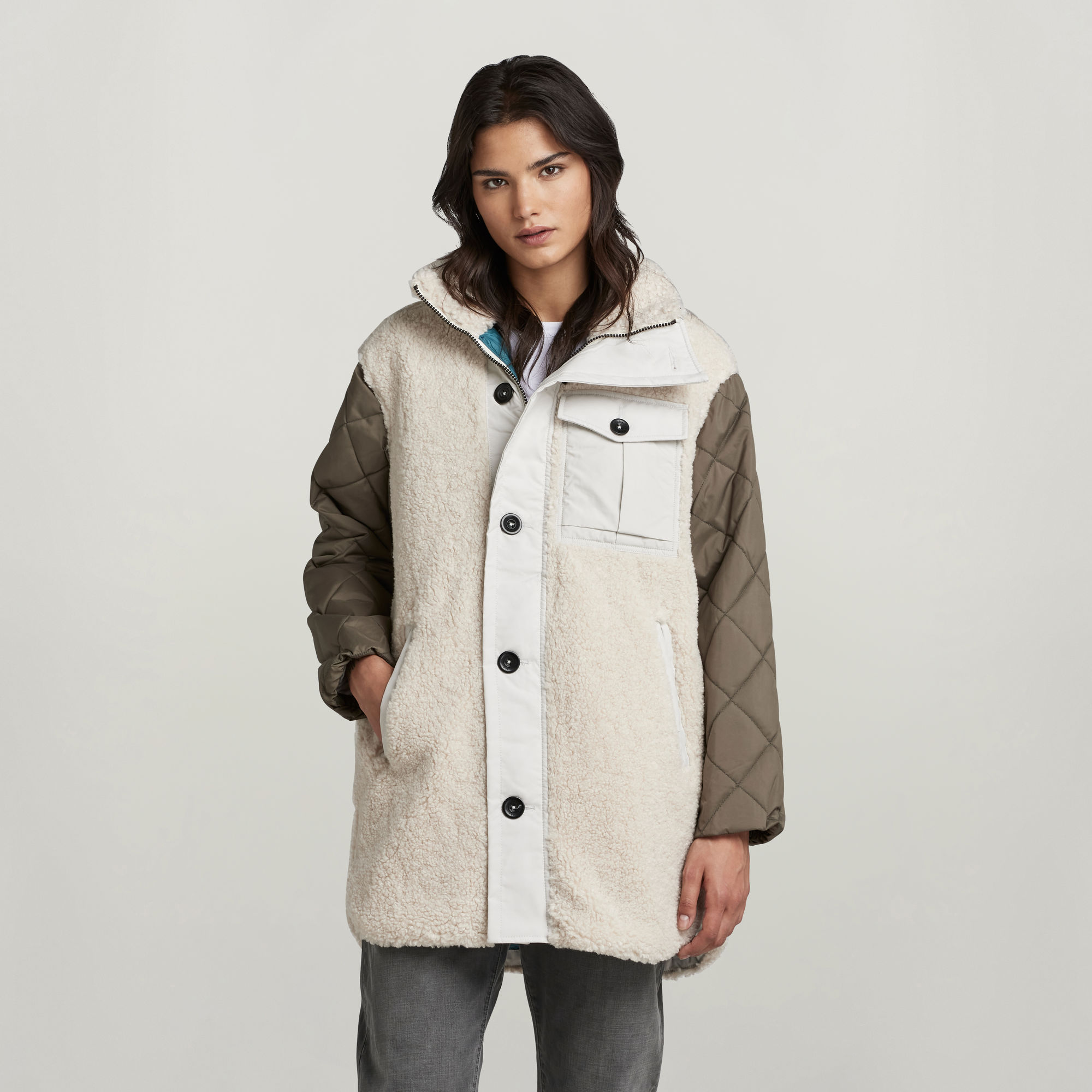 

Teddy Mix Jacket - Multi color - Women