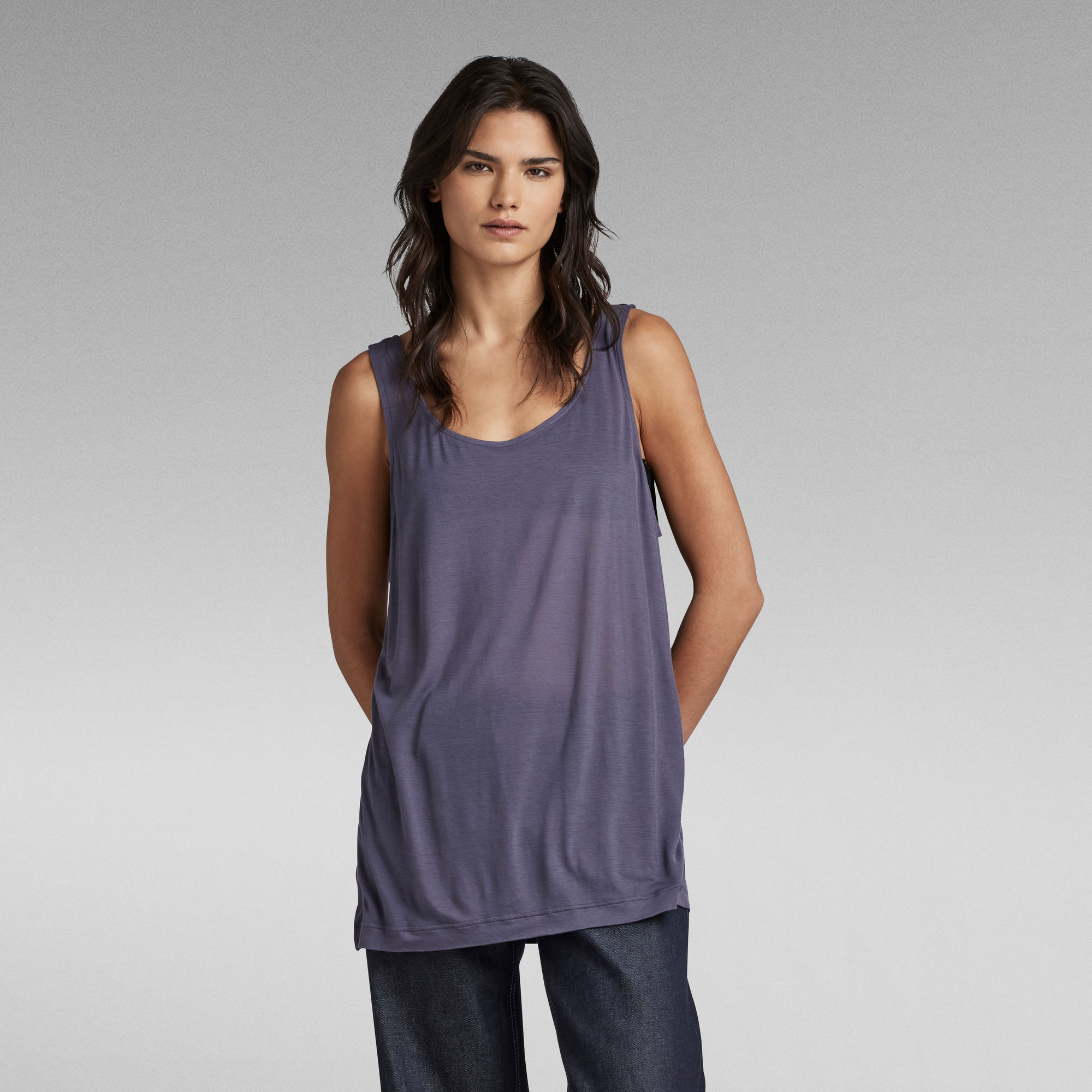 Essential Tanktop Loose - Lila - Damen