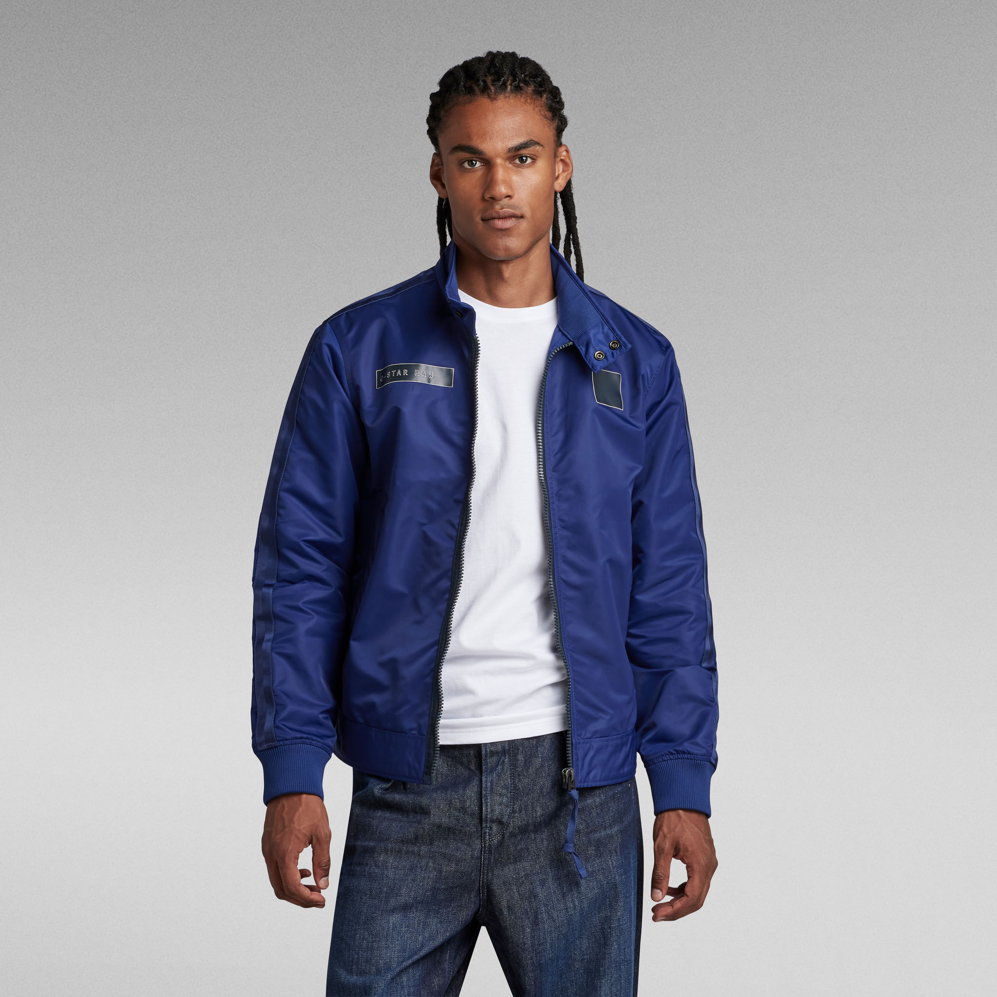 Harrington Jacke - Mittelblau - Herren