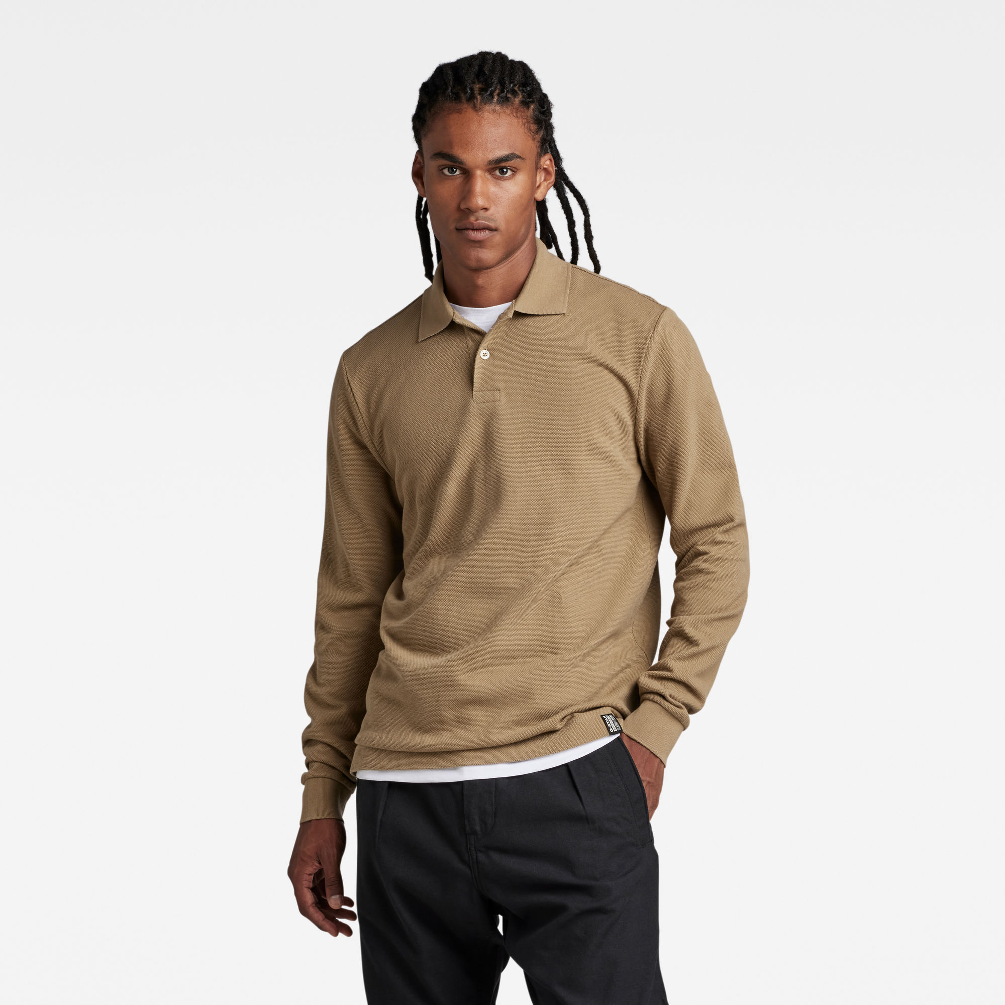 

Essential Poloshirt Long Sleeve - Grün - Herren