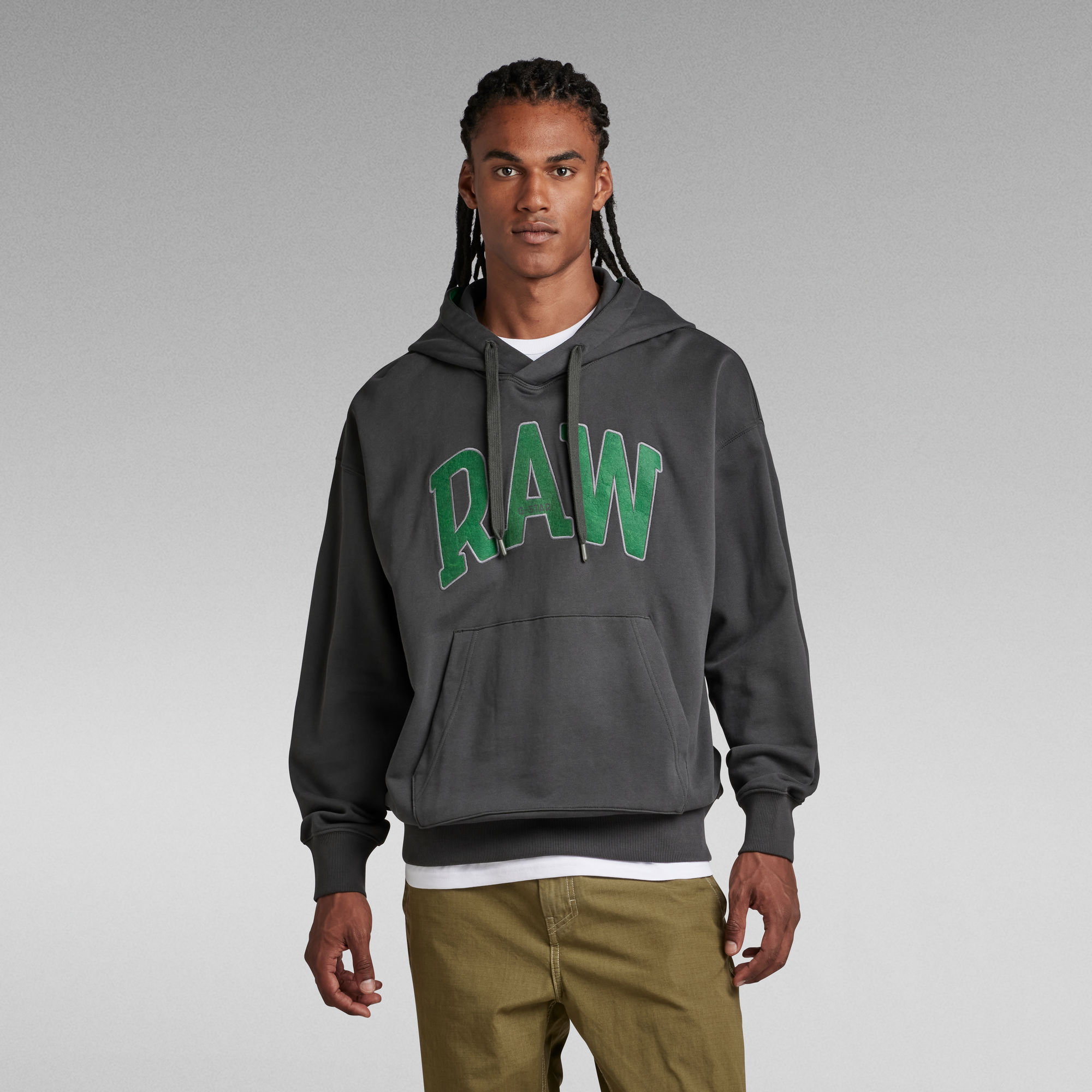 RAW University Oversized Hoodie - Grau - Herren