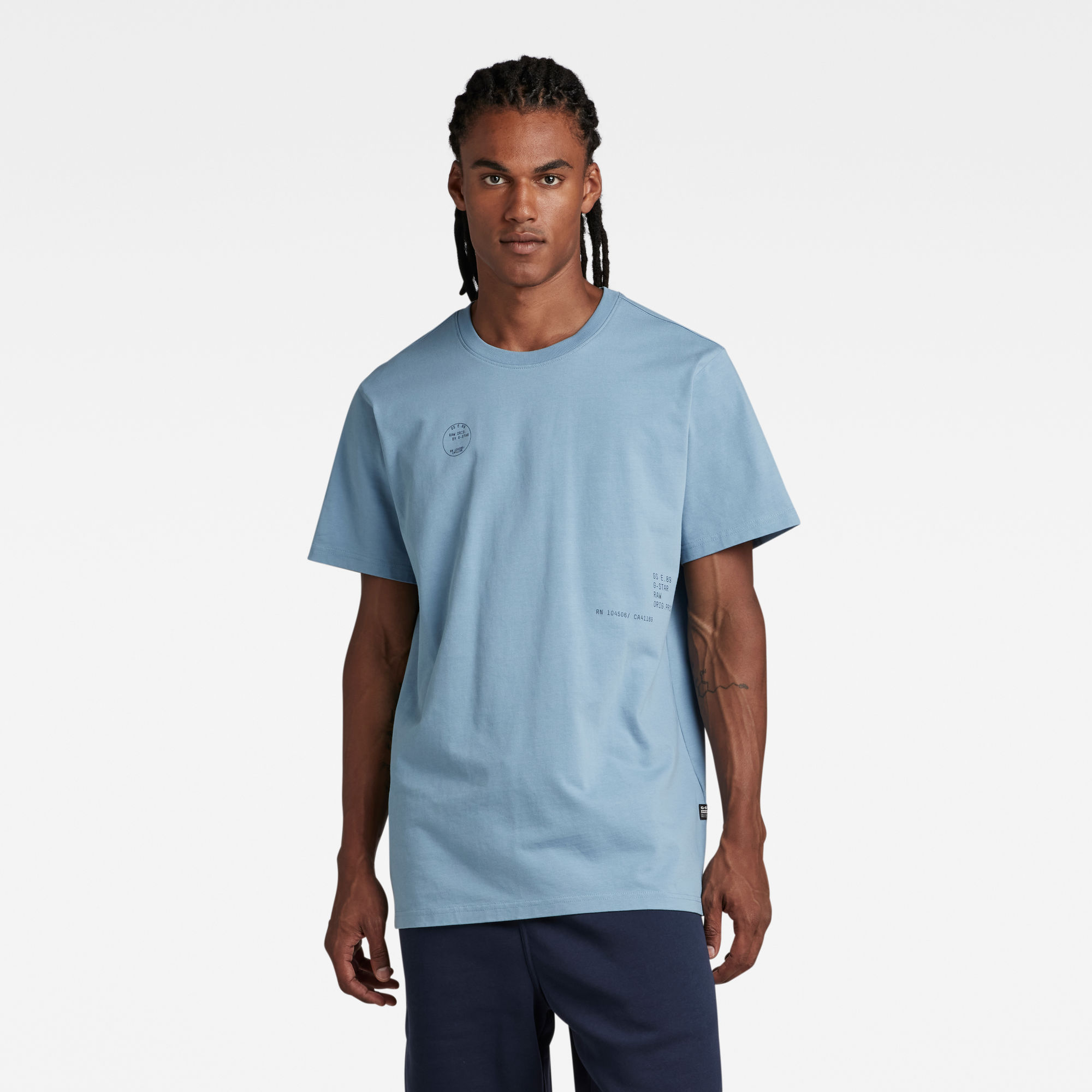 

Irregular Graphics Loose T-Shirt - Hellblau - Herren