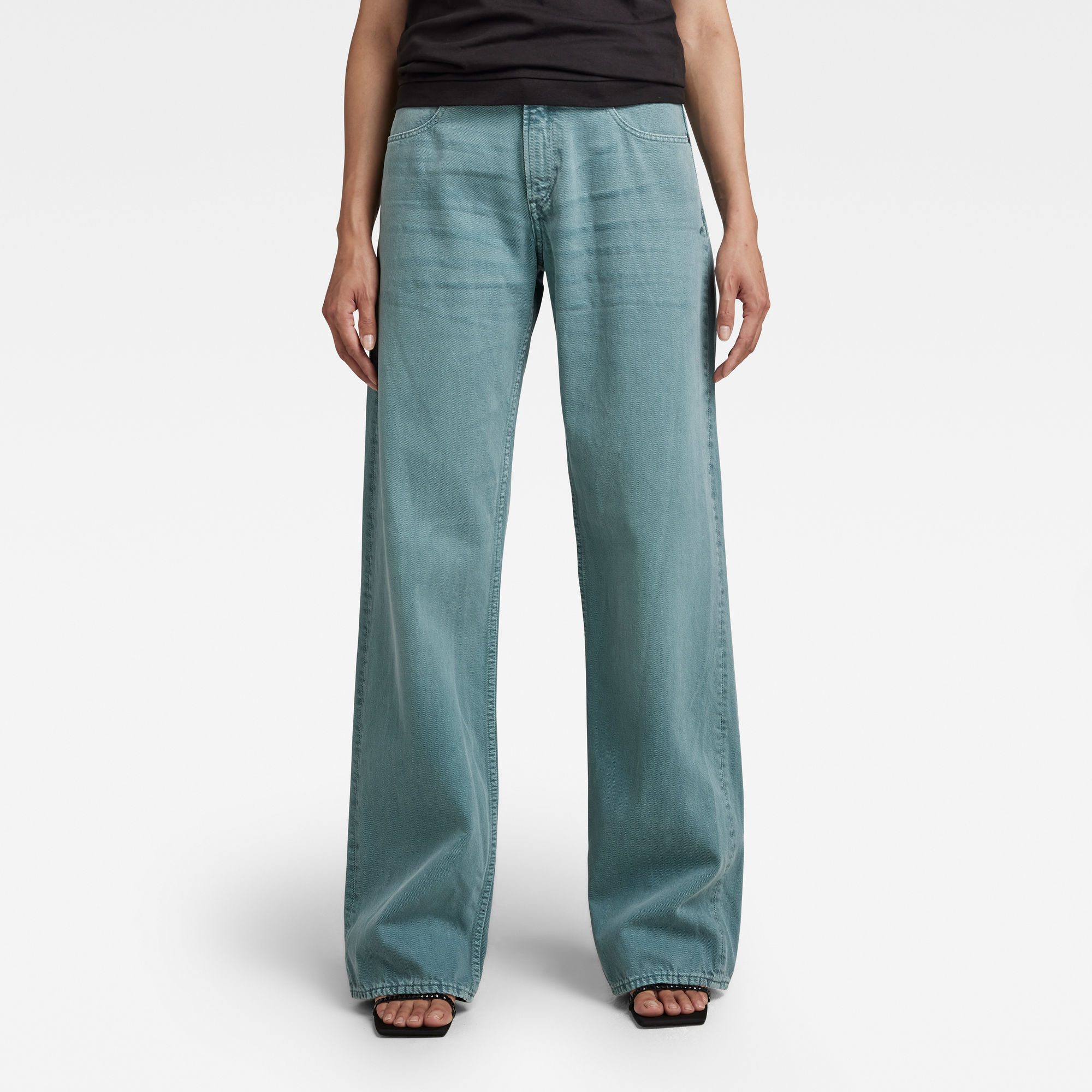 

Judee Low Waist Loose Jeans - Green - Women
