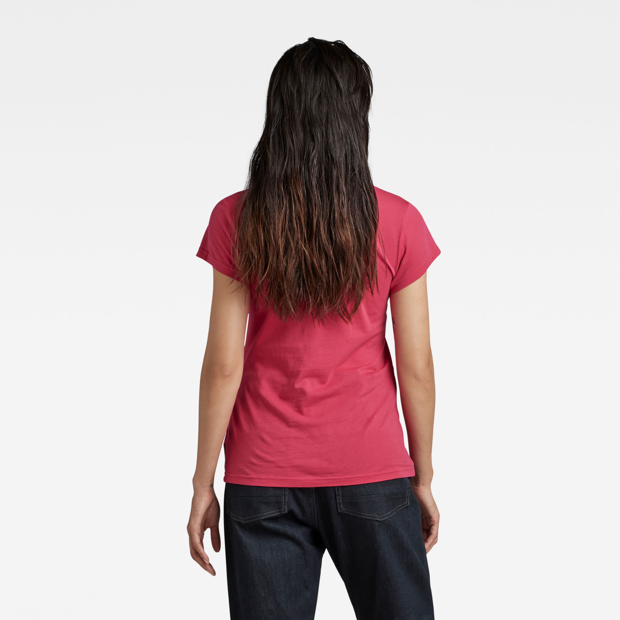 G-Star RAW Eyben Slim V-Hals Top Roze Dames