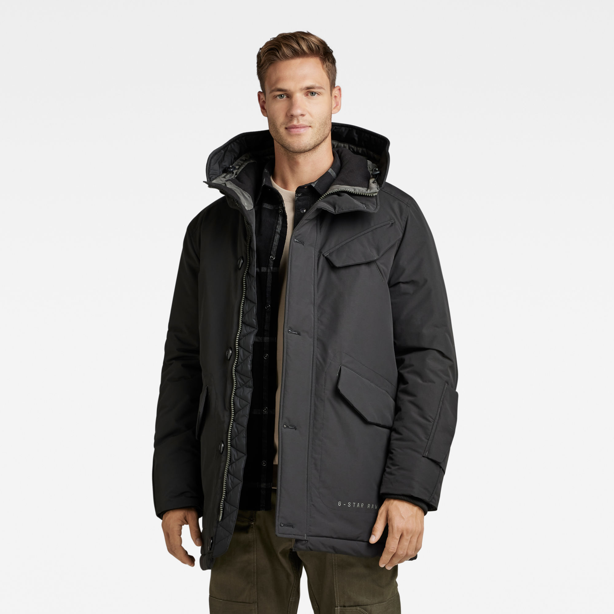 

Vodan Padded Hooded Parka - Black - Men