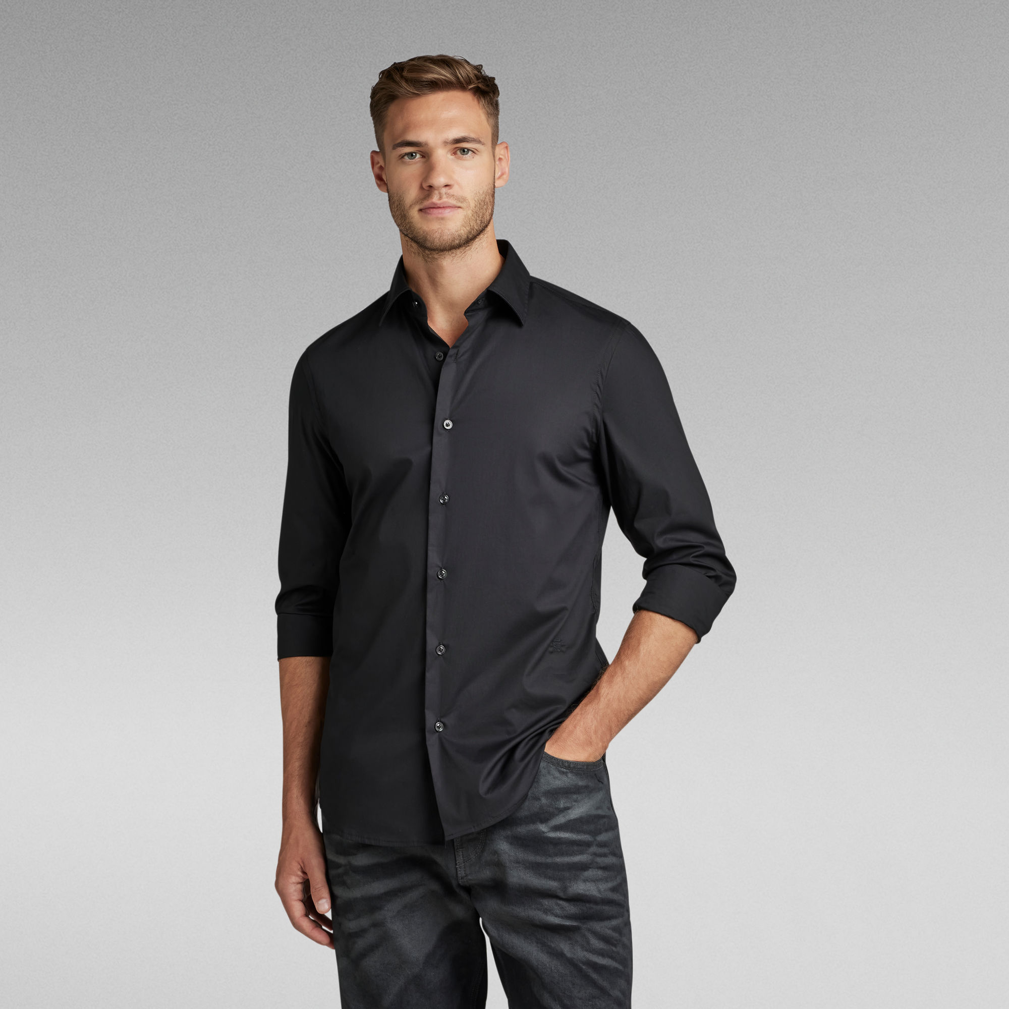 

Slim Shirt - Black - Men