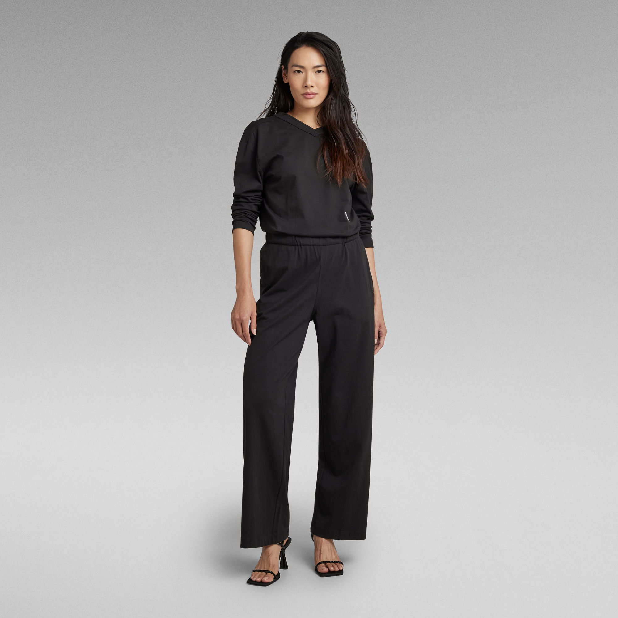 

Wide Leg Jumpsuit - Black - Women