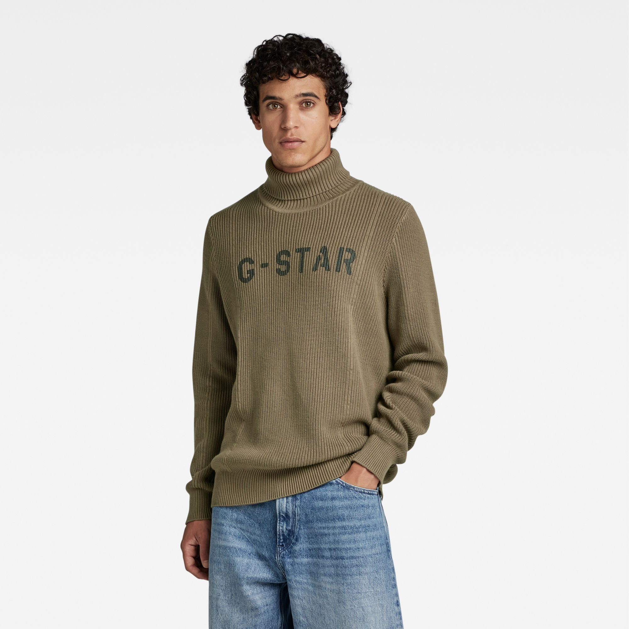 

Stencil Graphic Turtle Strickpullover - Braun - Herren
