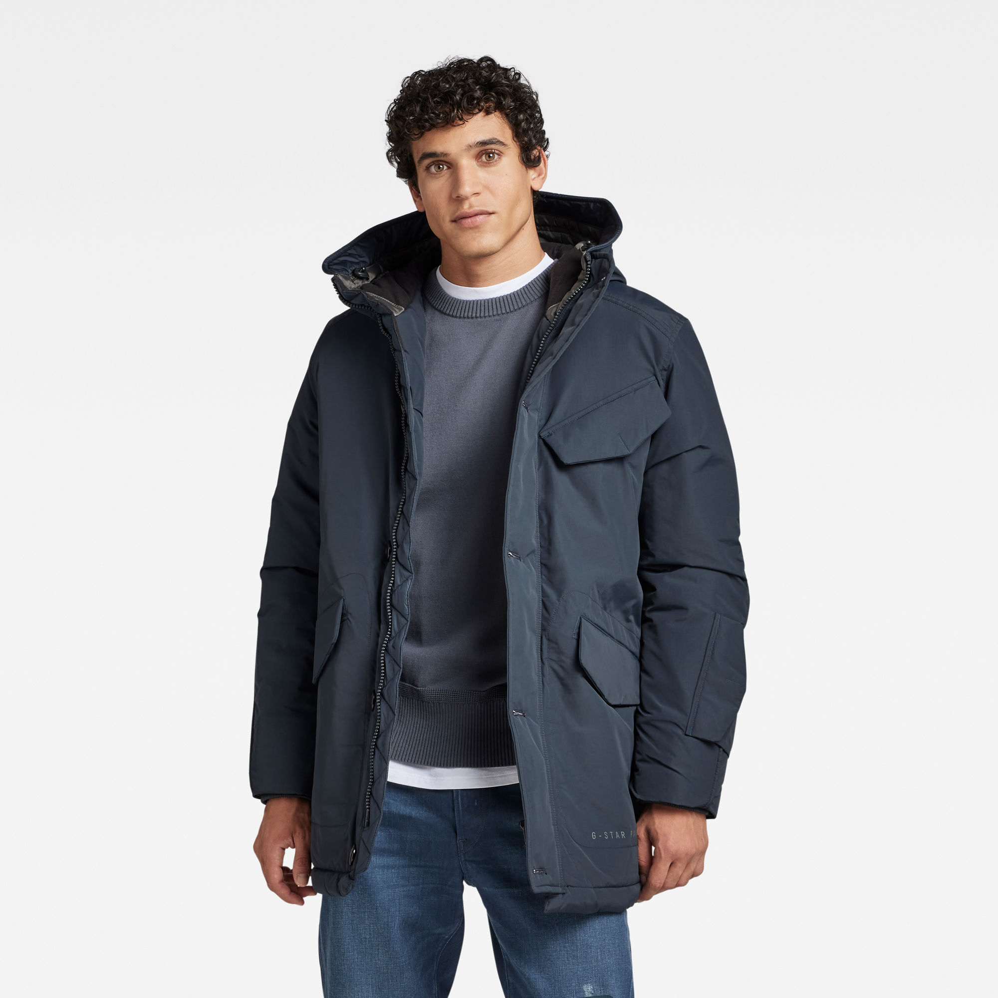 

Vodan Padded Hooded Parka - Dark blue - Men