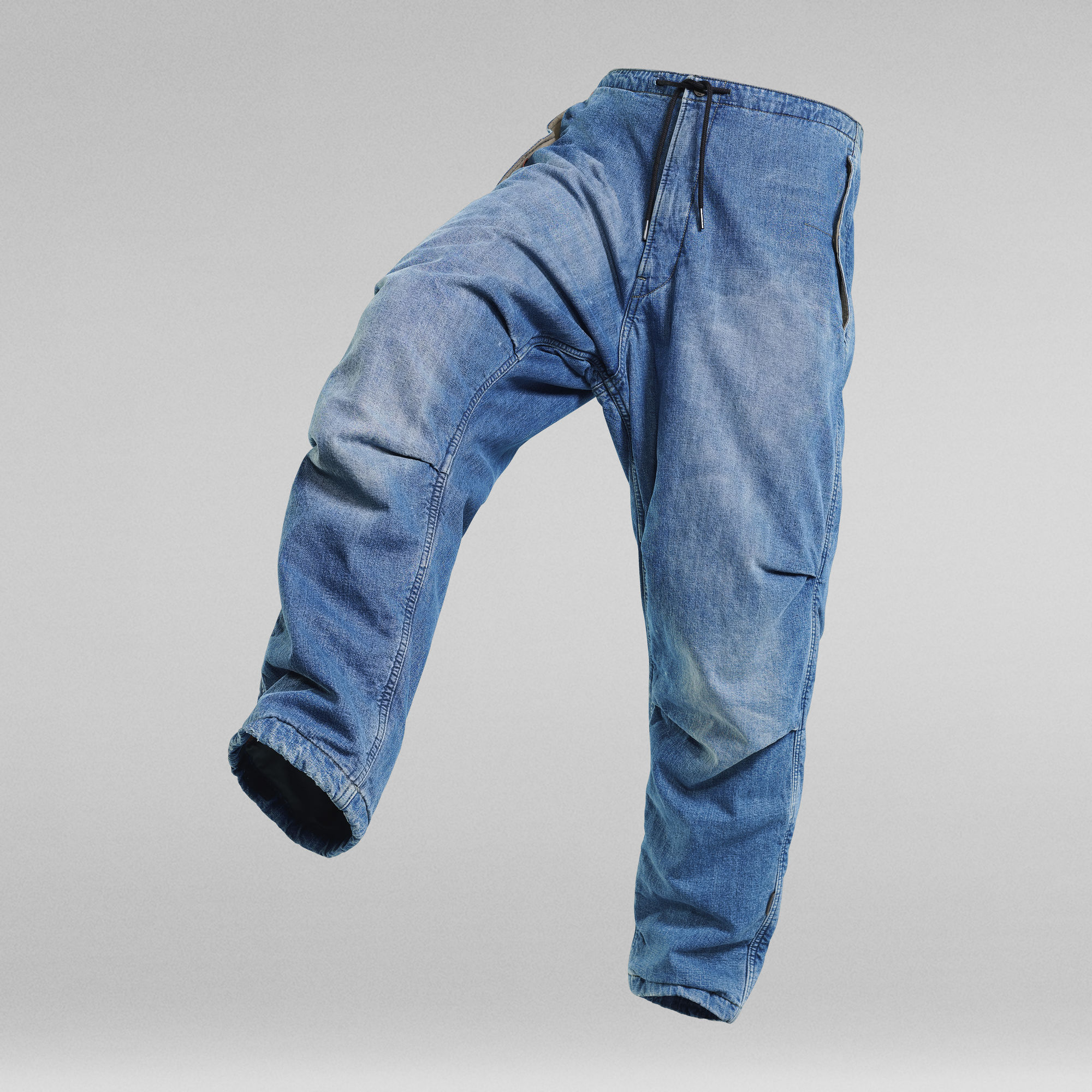 

E Broek 3D Drawstring - Midden blauw - Heren