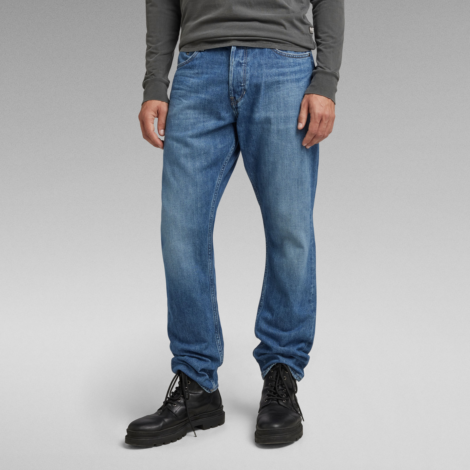 

Triple A Regular Straight Jeans - Midden blauw - Heren