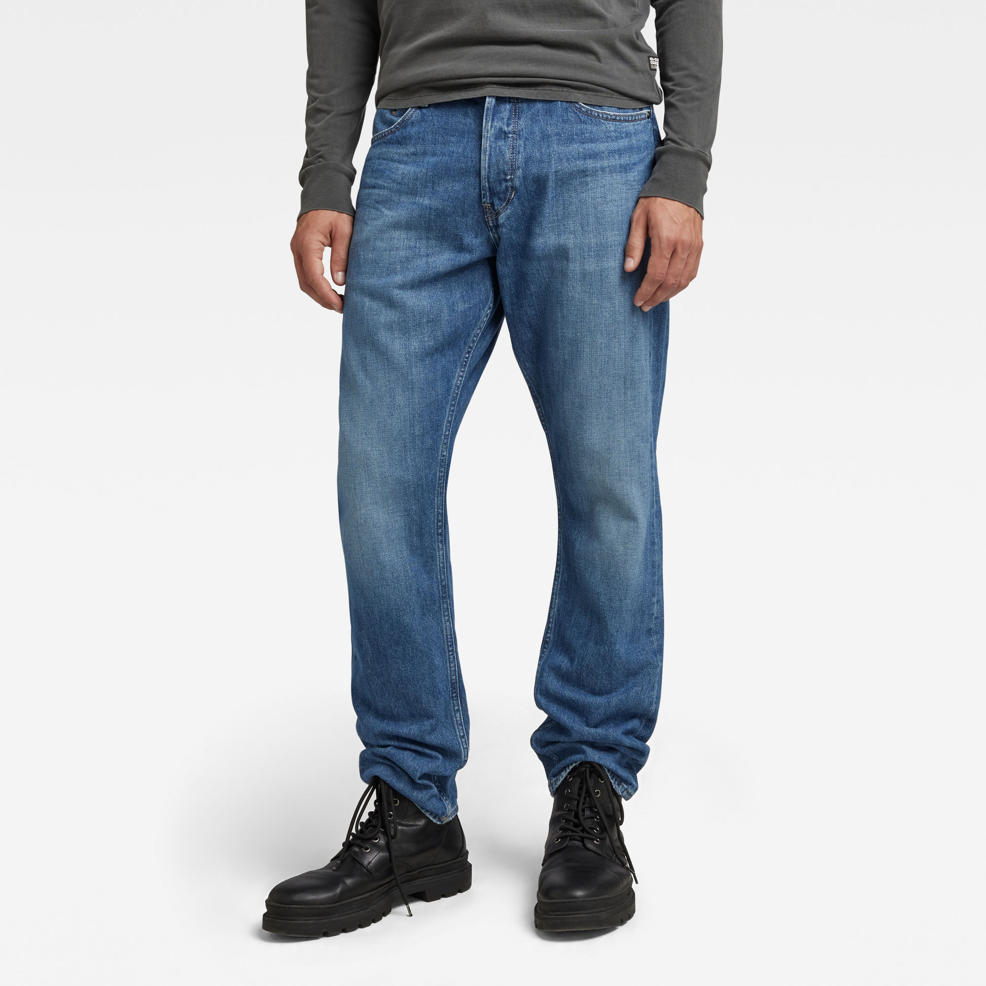 

Triple A Regular Straight Jeans - Midden blauw - Heren