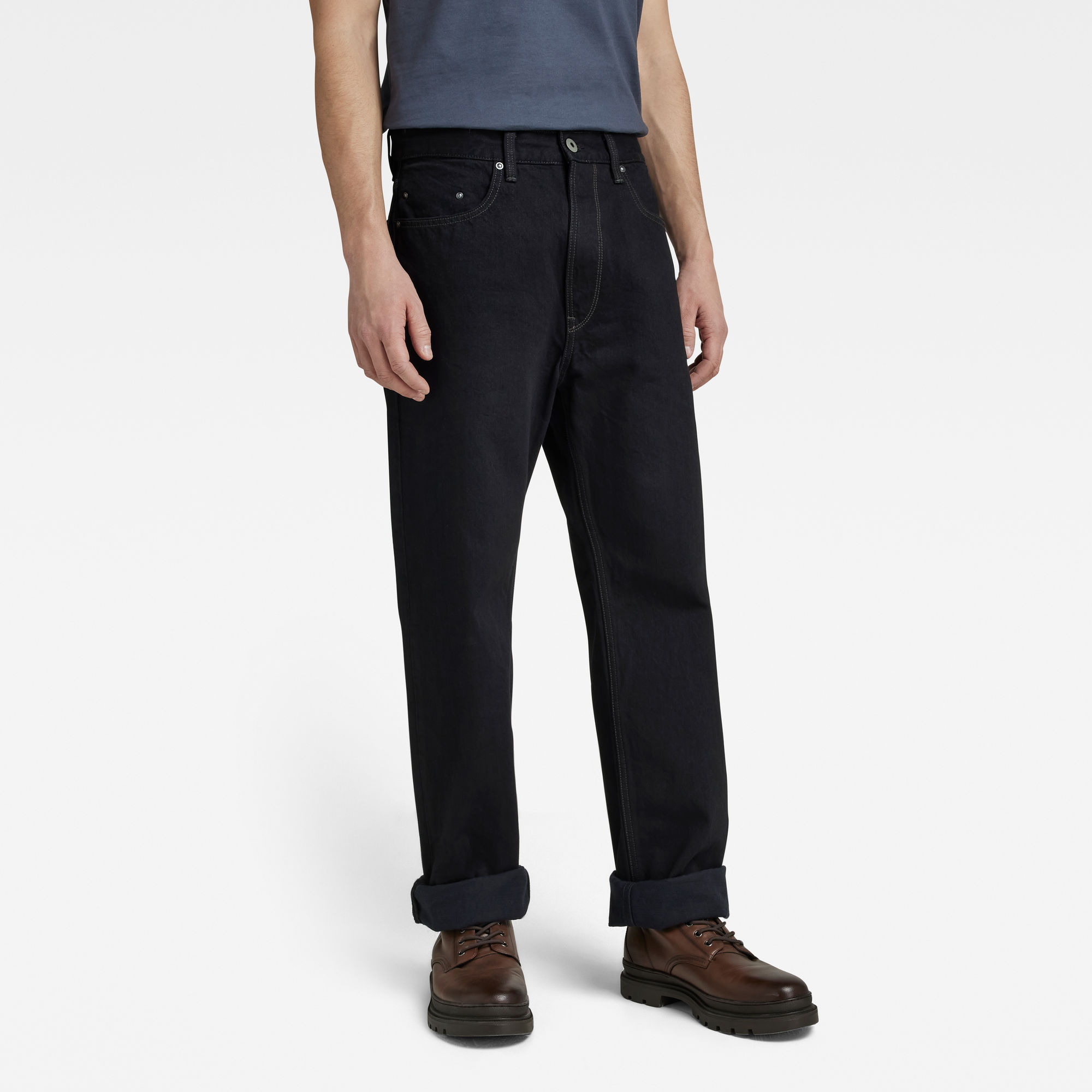 

Type 49 Relaxed Straight Jeans - Black - Men