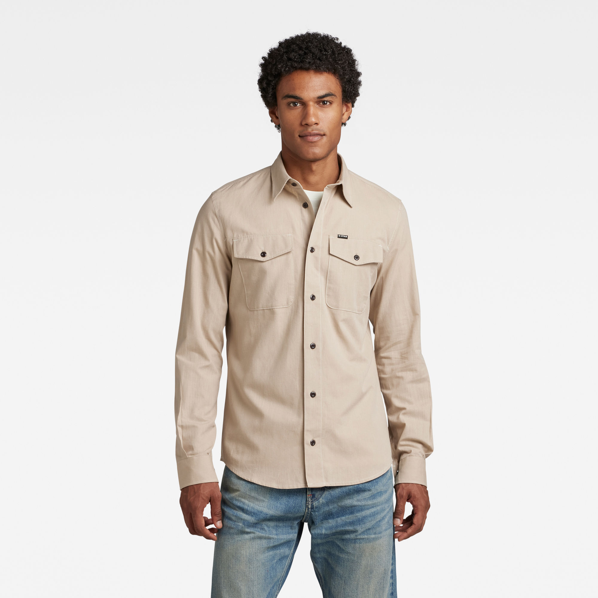 

Marine Slim Shirt - Paars - Heren