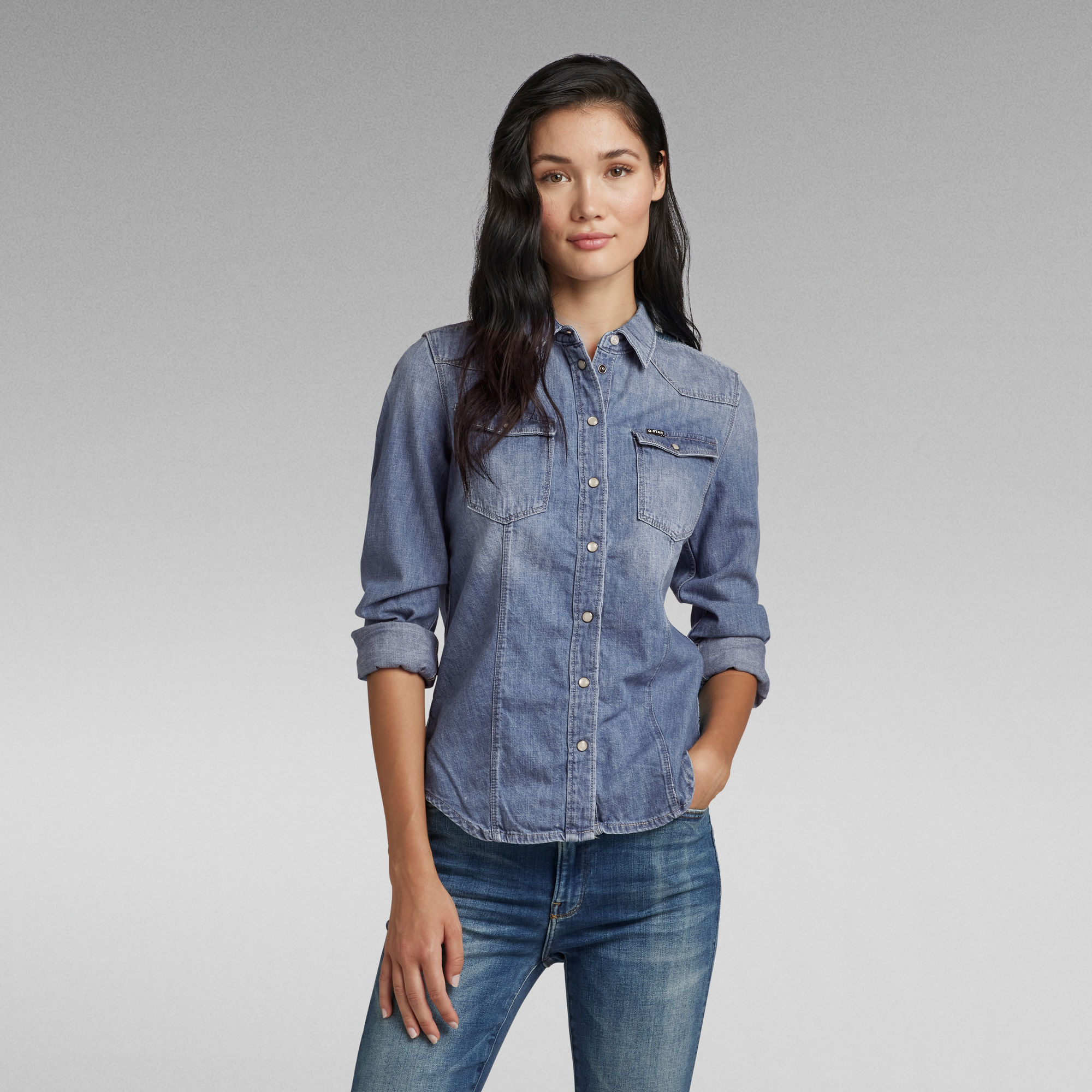 

3301 Denim Shirt - Medium blue - Women