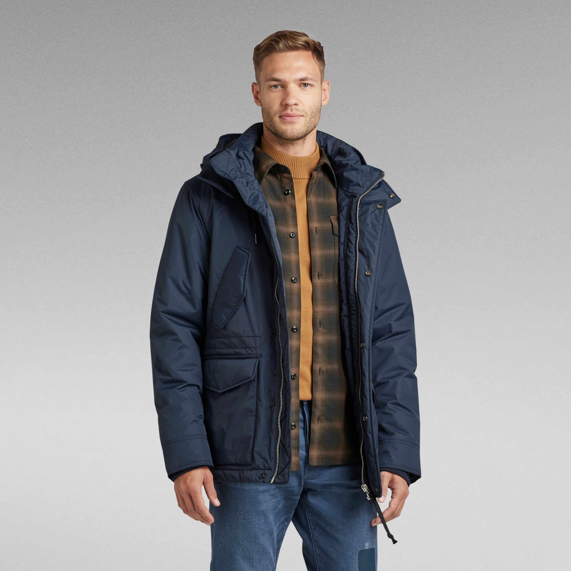 

Vodan Padded Hooded Jacket - Dark blue - Men